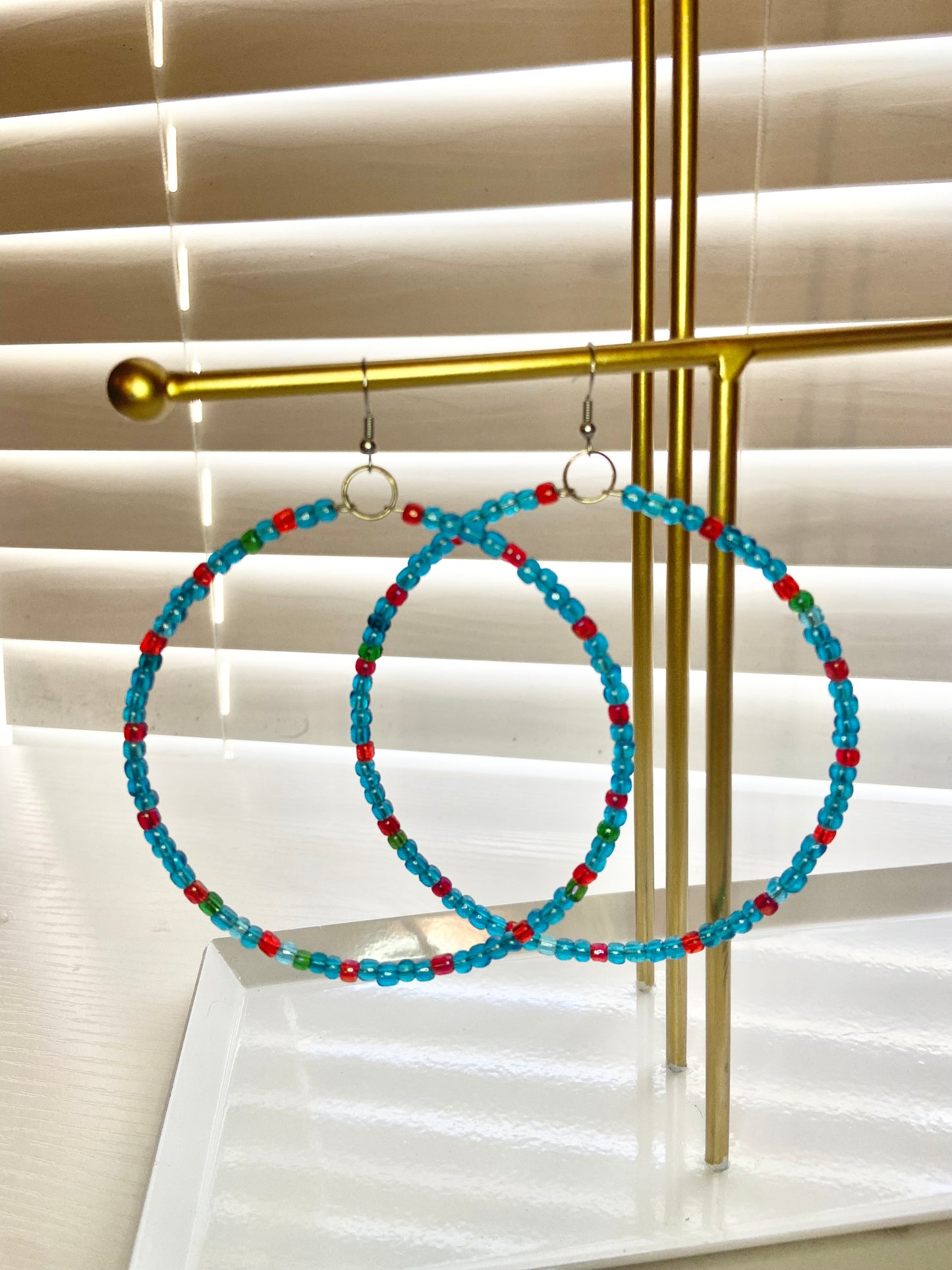 Blue and Red Mary Hoops