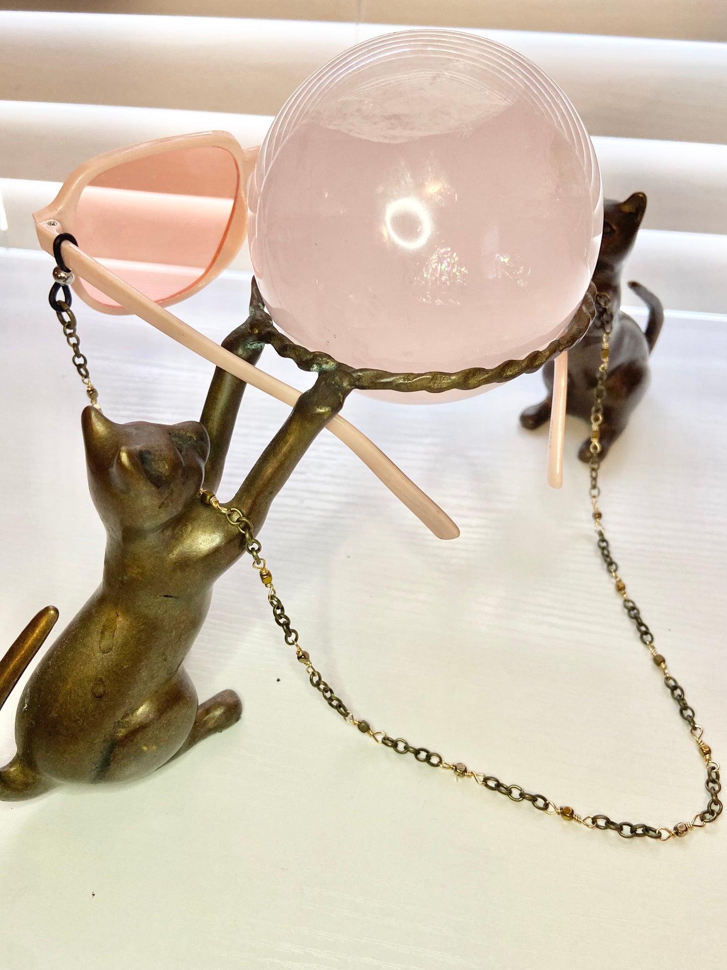 Simple Hematite Evil Eye Lanyard