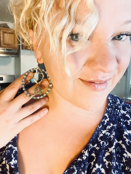 Blue and White Gemini Hoop