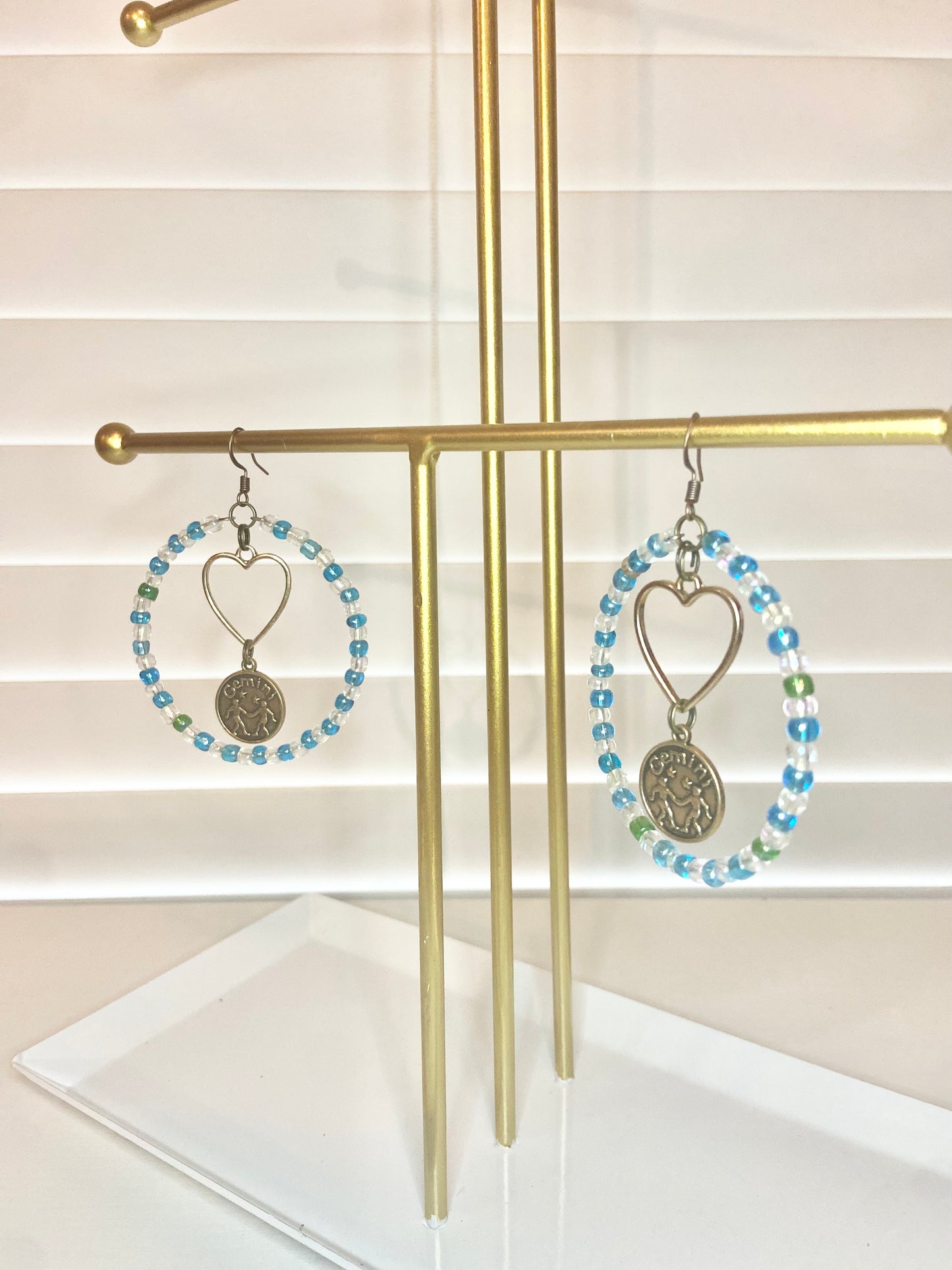 Blue and White Gemini Hoop