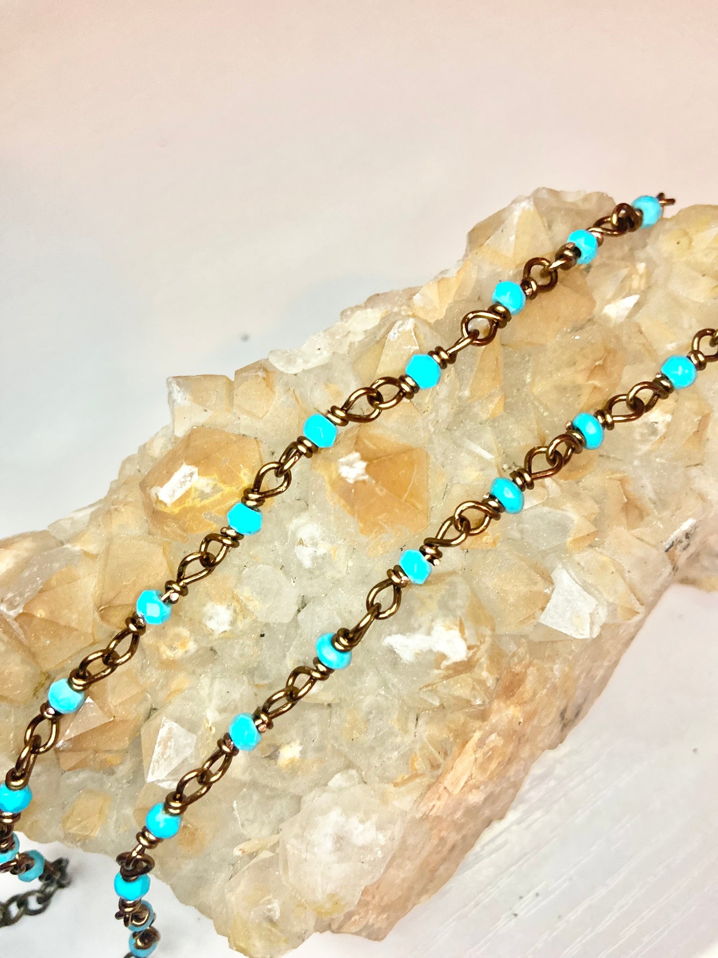 Matching Turquoise Anklet and Cat Collar