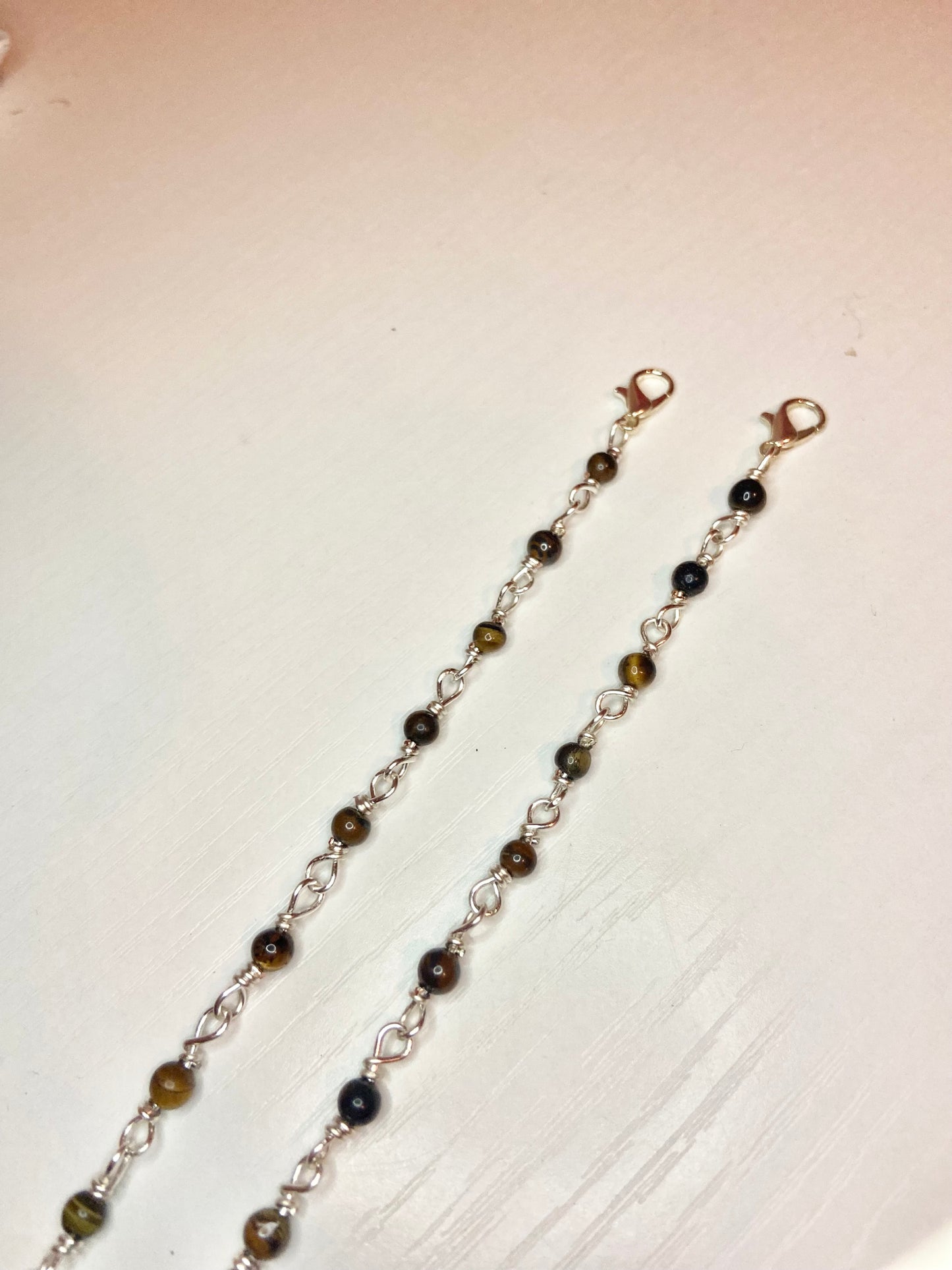 Matching Tiger Eye Anklet and Cat Collar