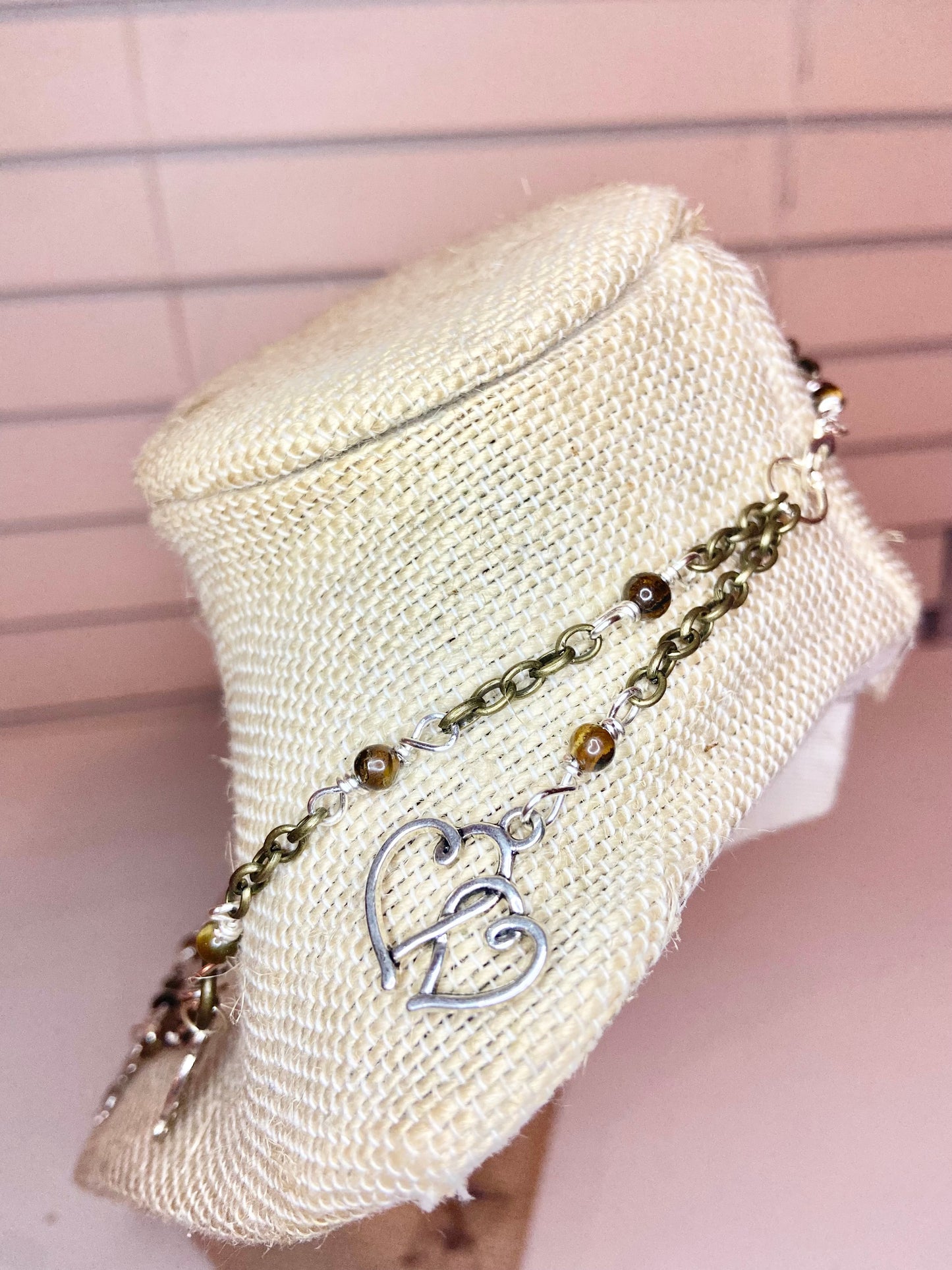 Tiger Eye Charm Choker