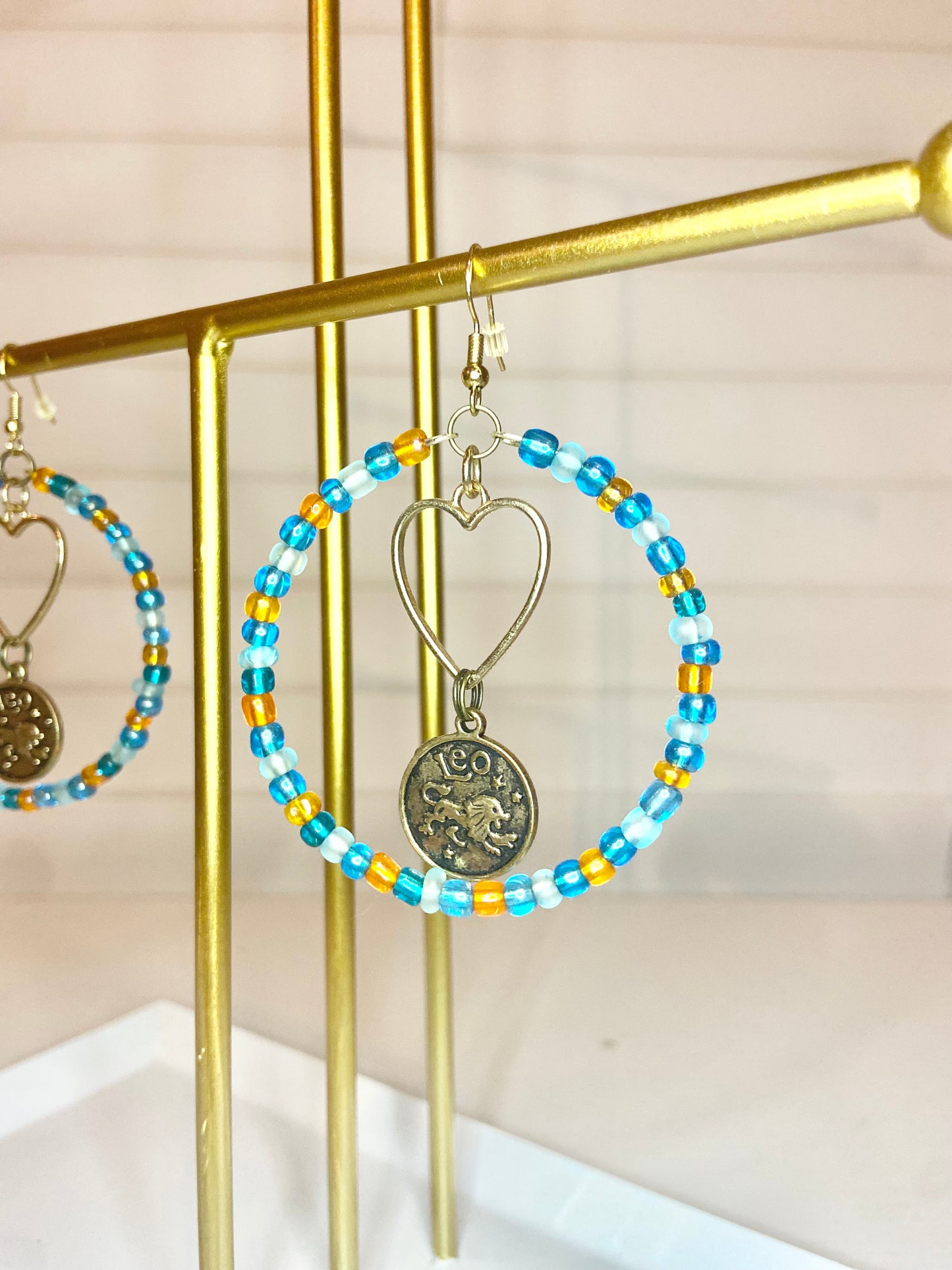 Blue and Yellow Leo Hoop