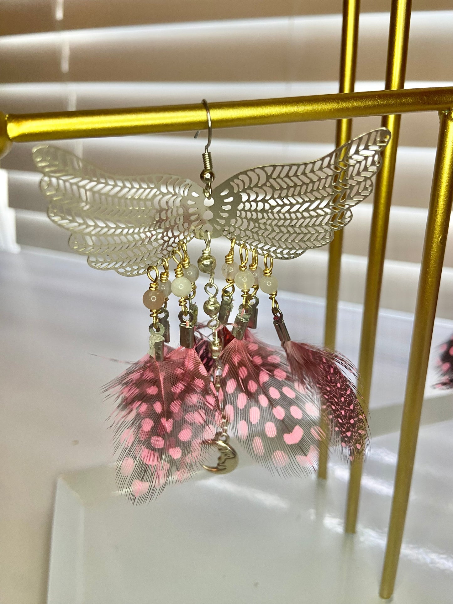 Pink Phoenix Rising Earrings