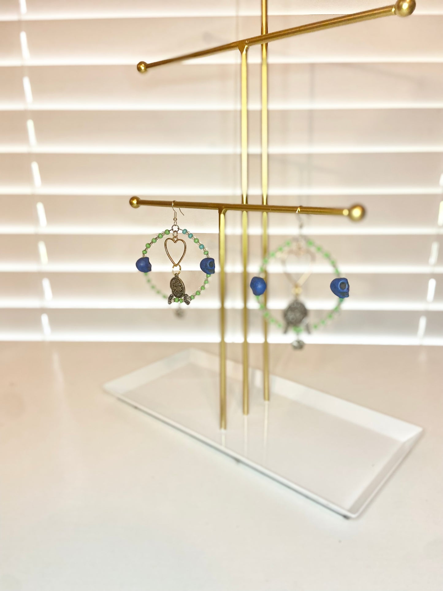 Blue and Green Leo Hoop