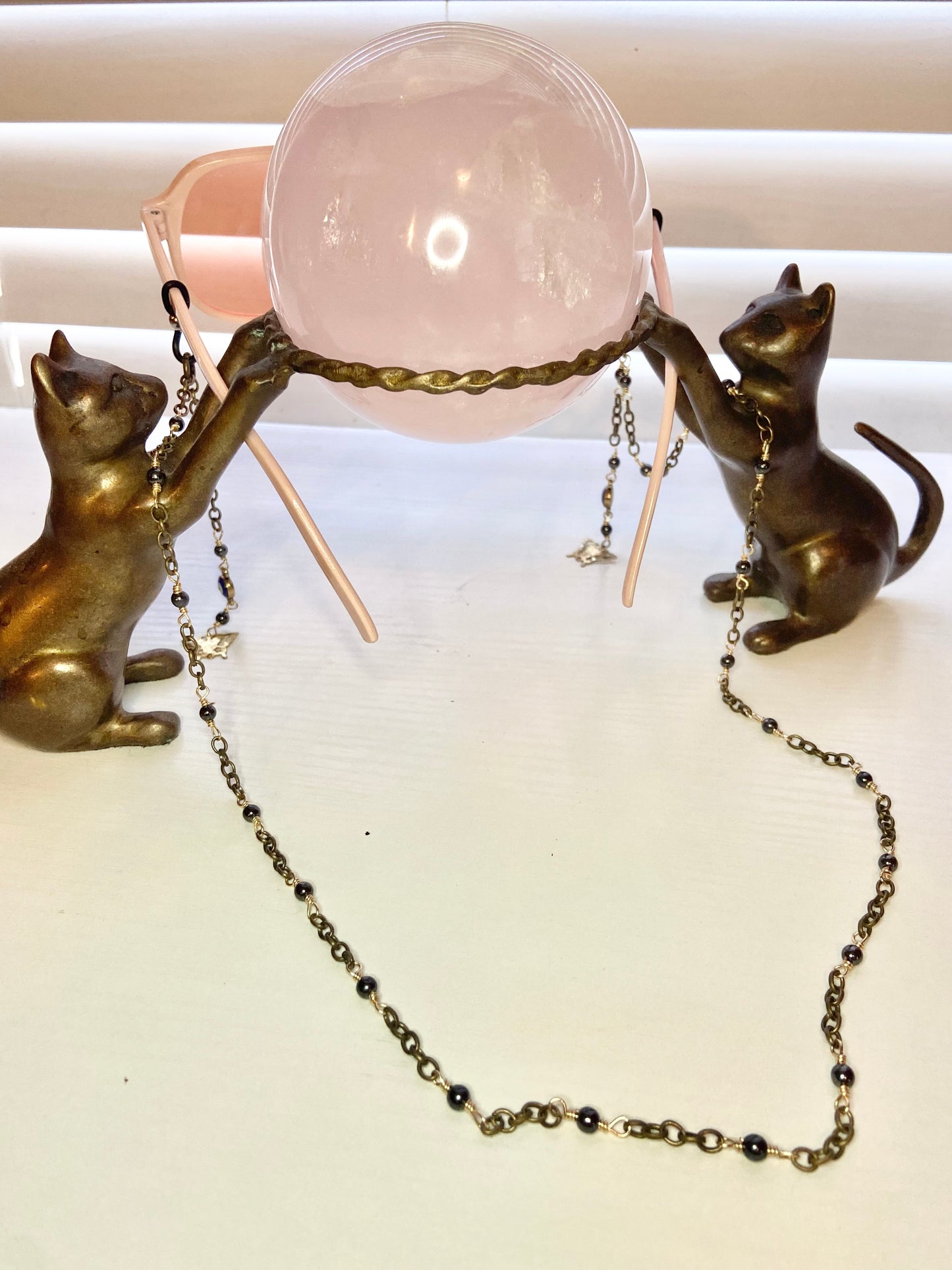 Hematite Evil Eye Lanyard