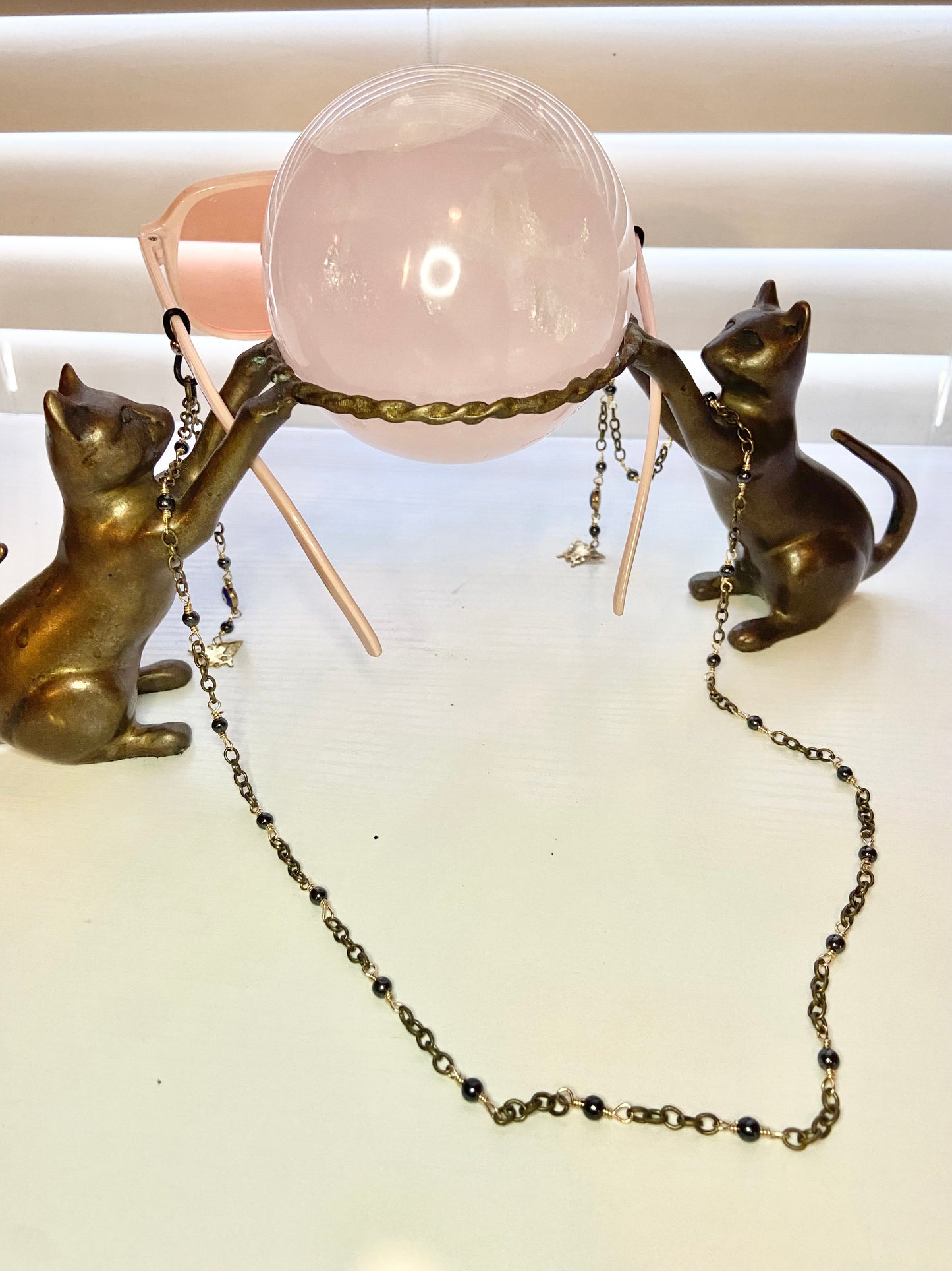 Hematite Evil Eye Lanyard