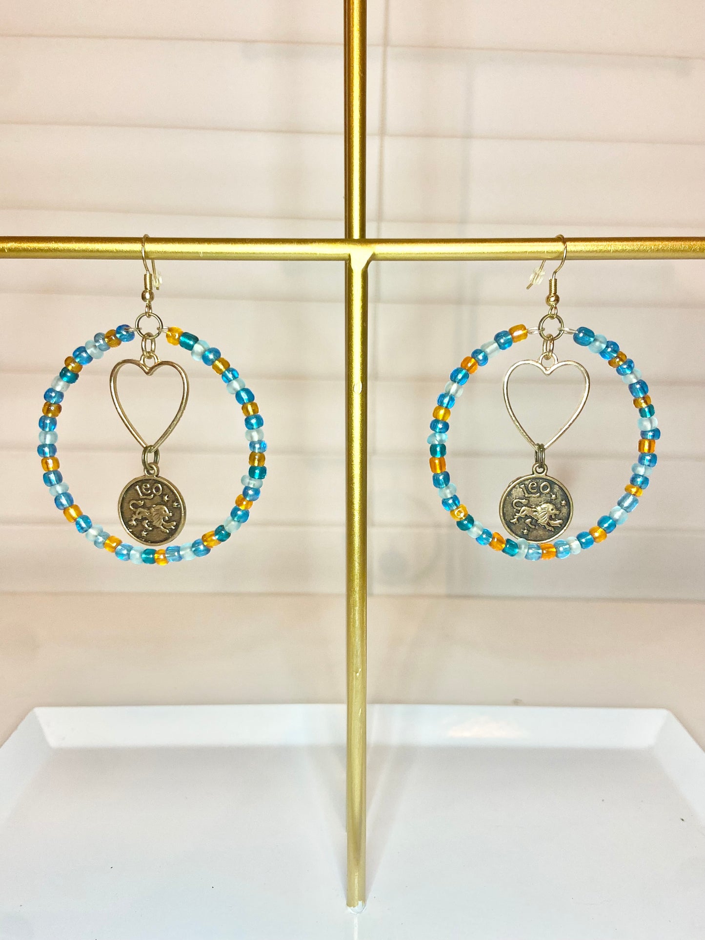 Blue and Yellow Leo Hoop