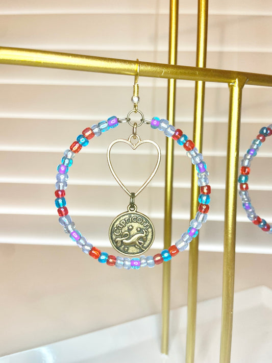 Multi-Colored Capricorn Hoop