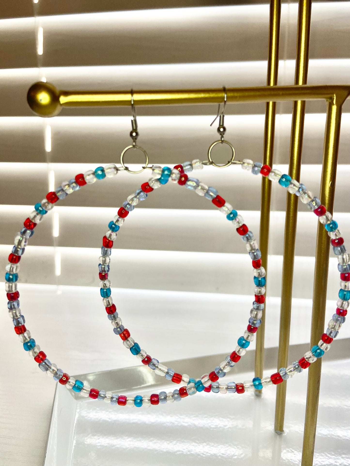 Red, White and Blue Mary Hoops
