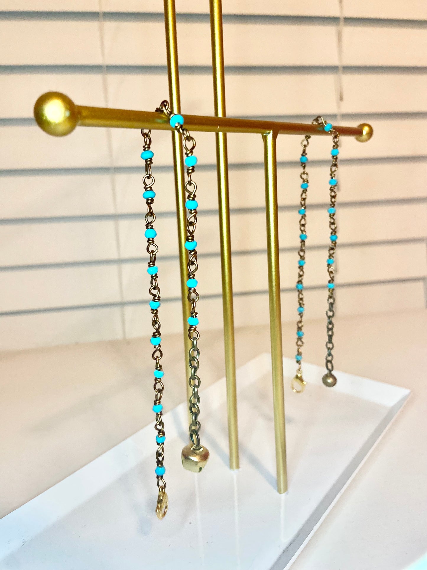 Matching Turquoise Anklet and Cat Collar