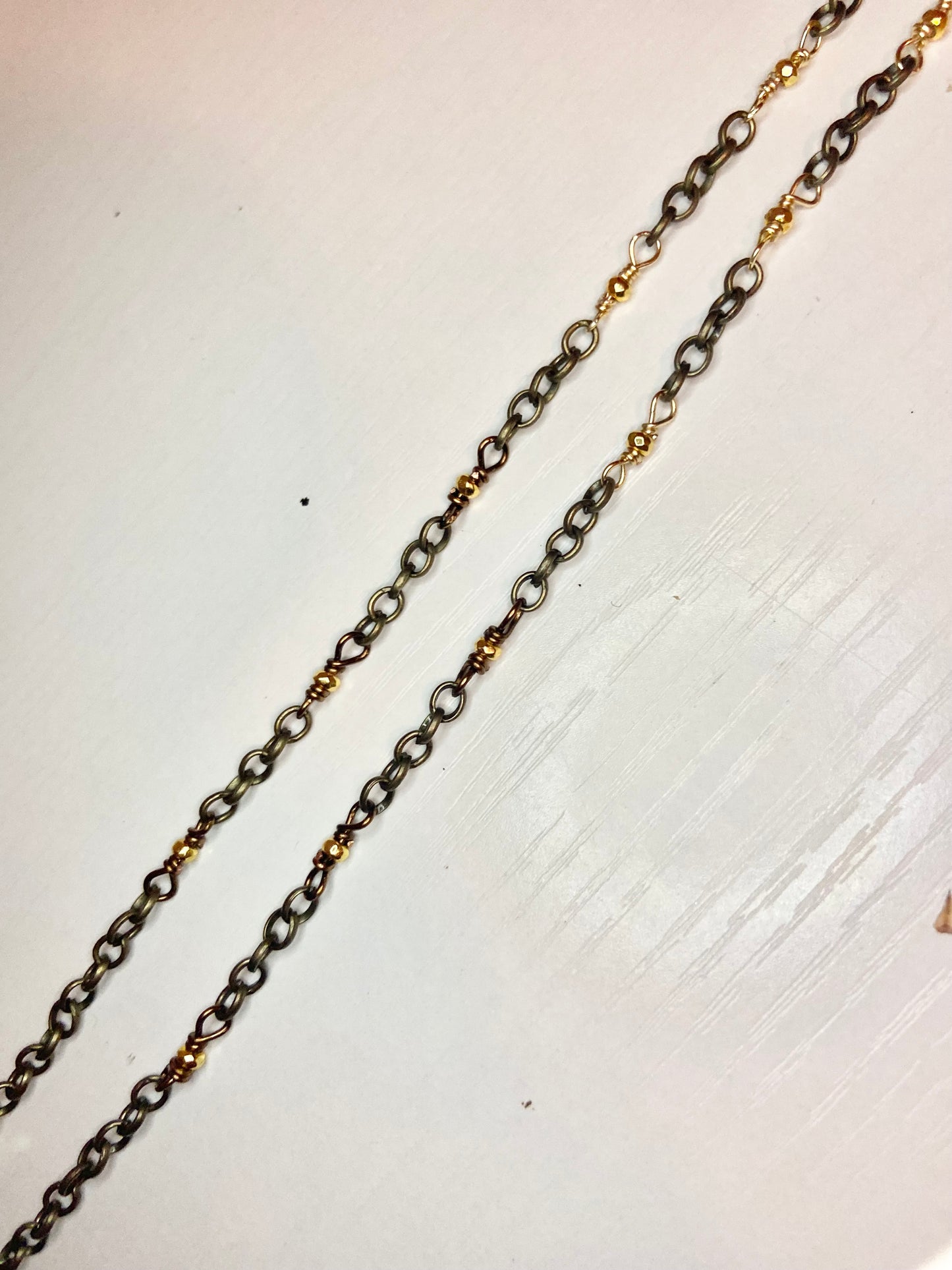 Matching Gold Hematite Anklet and Cat Collar