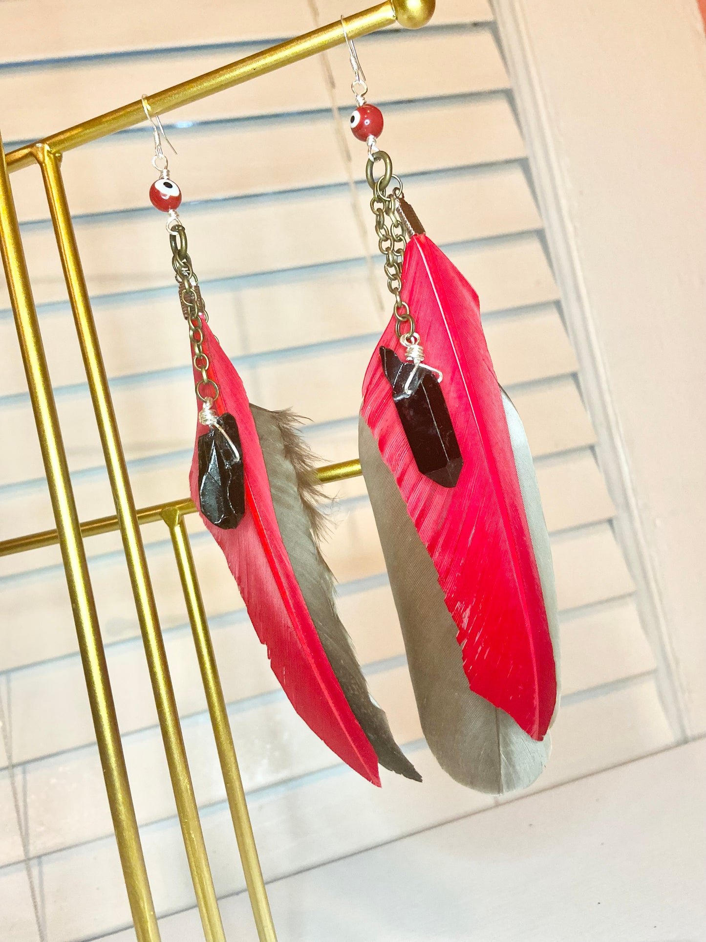 Red Evil Eye Earrings