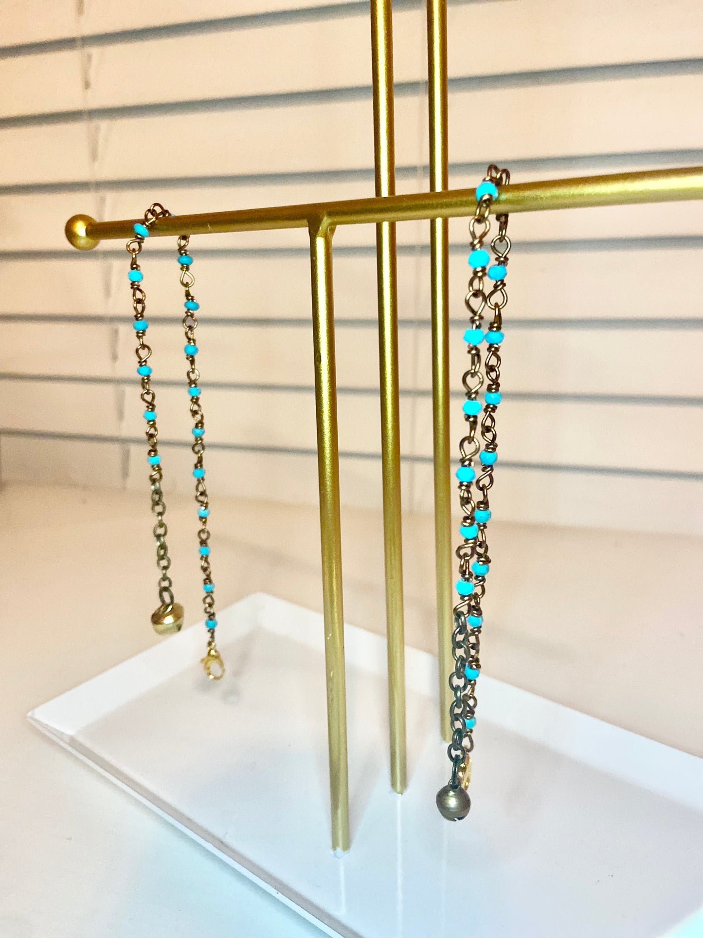 Matching Turquoise Anklet and Cat Collar