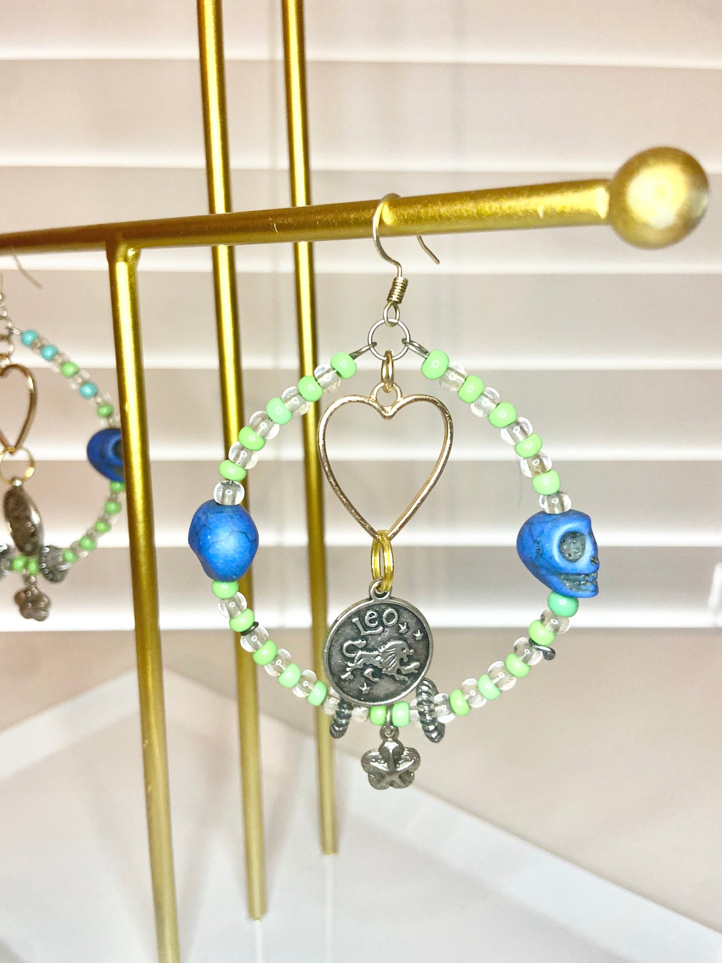 Blue and Green Leo Hoop