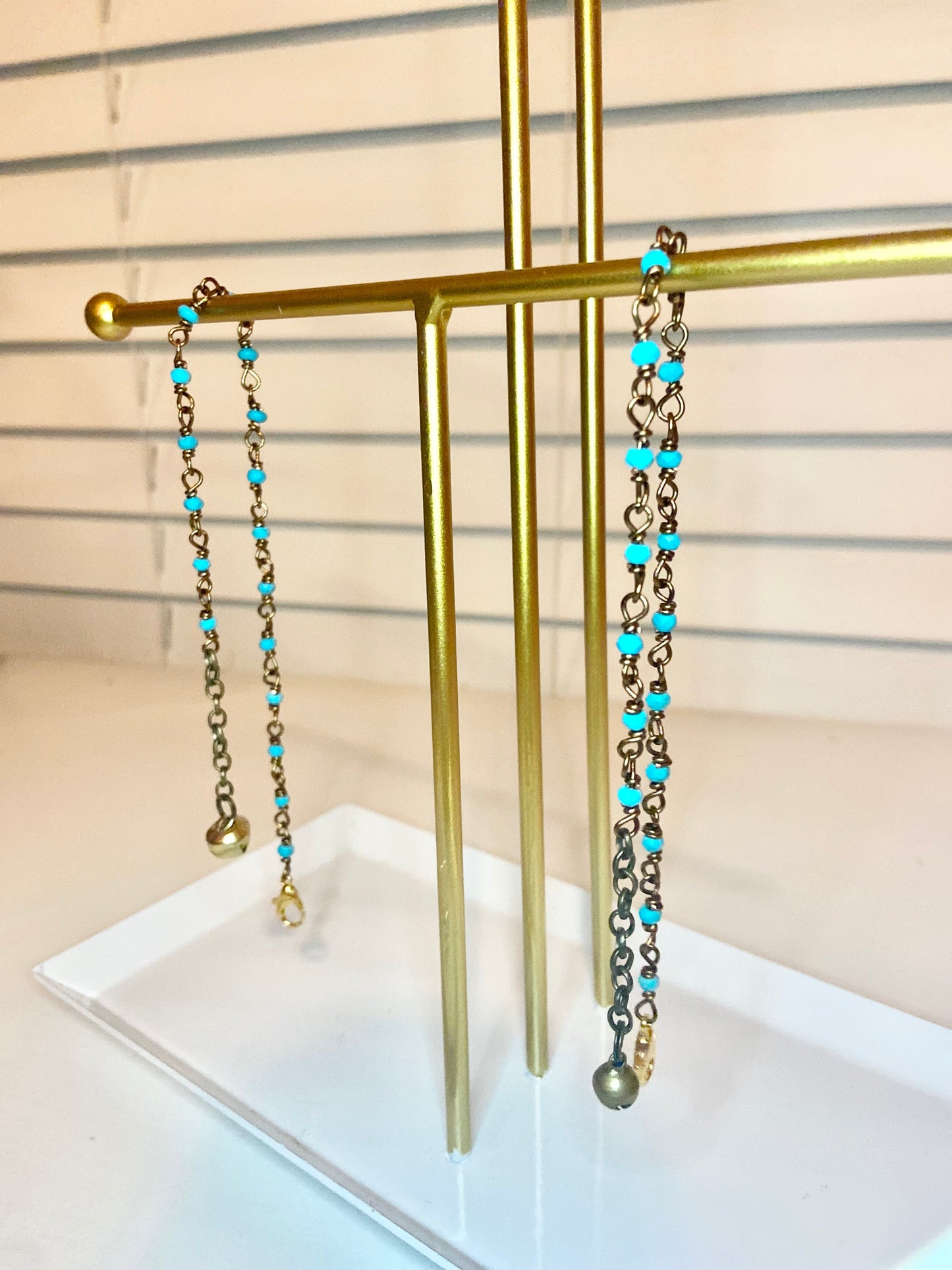 Matching Turquoise Anklet and Cat Collar