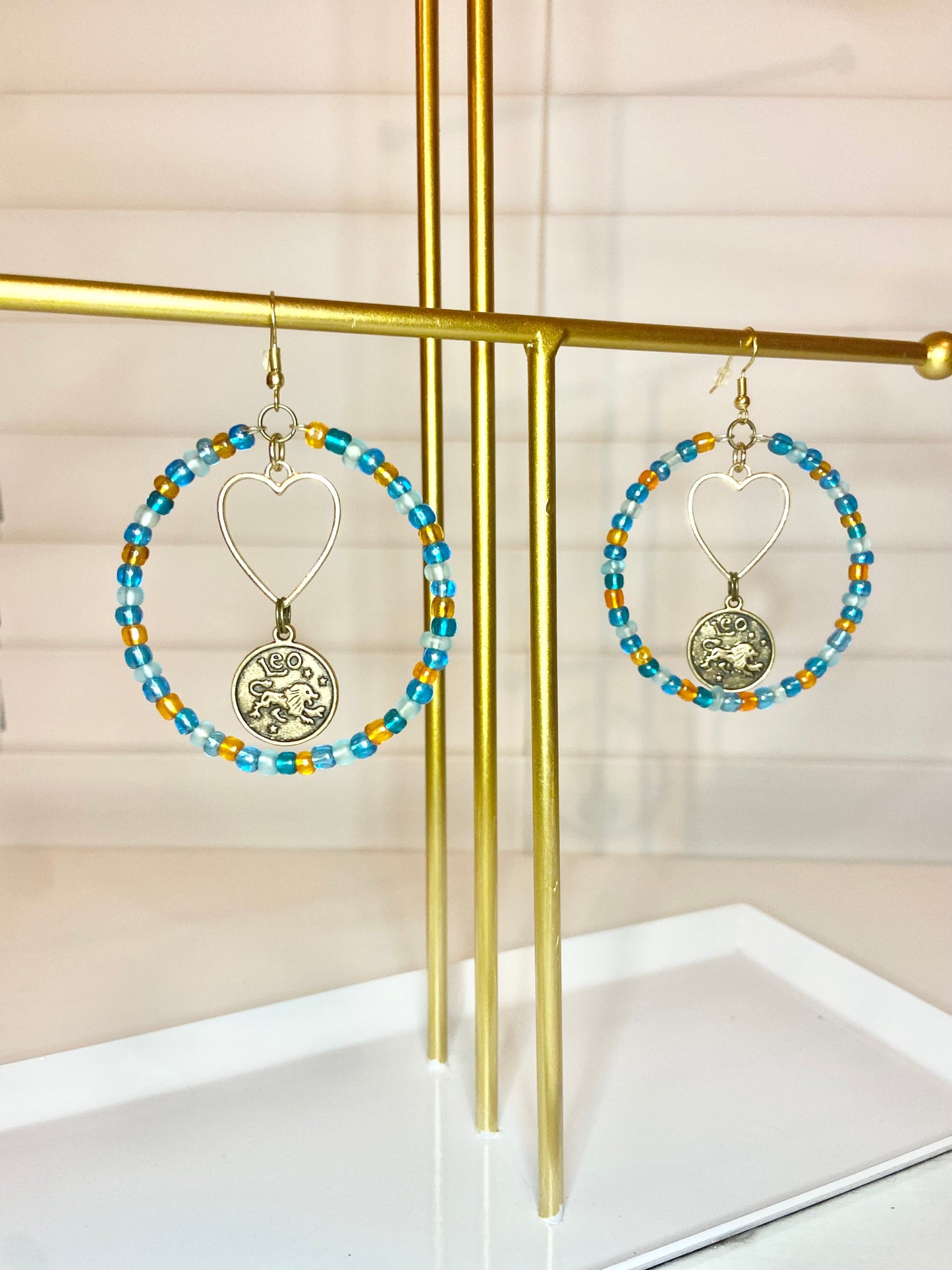 Blue and Yellow Leo Hoop