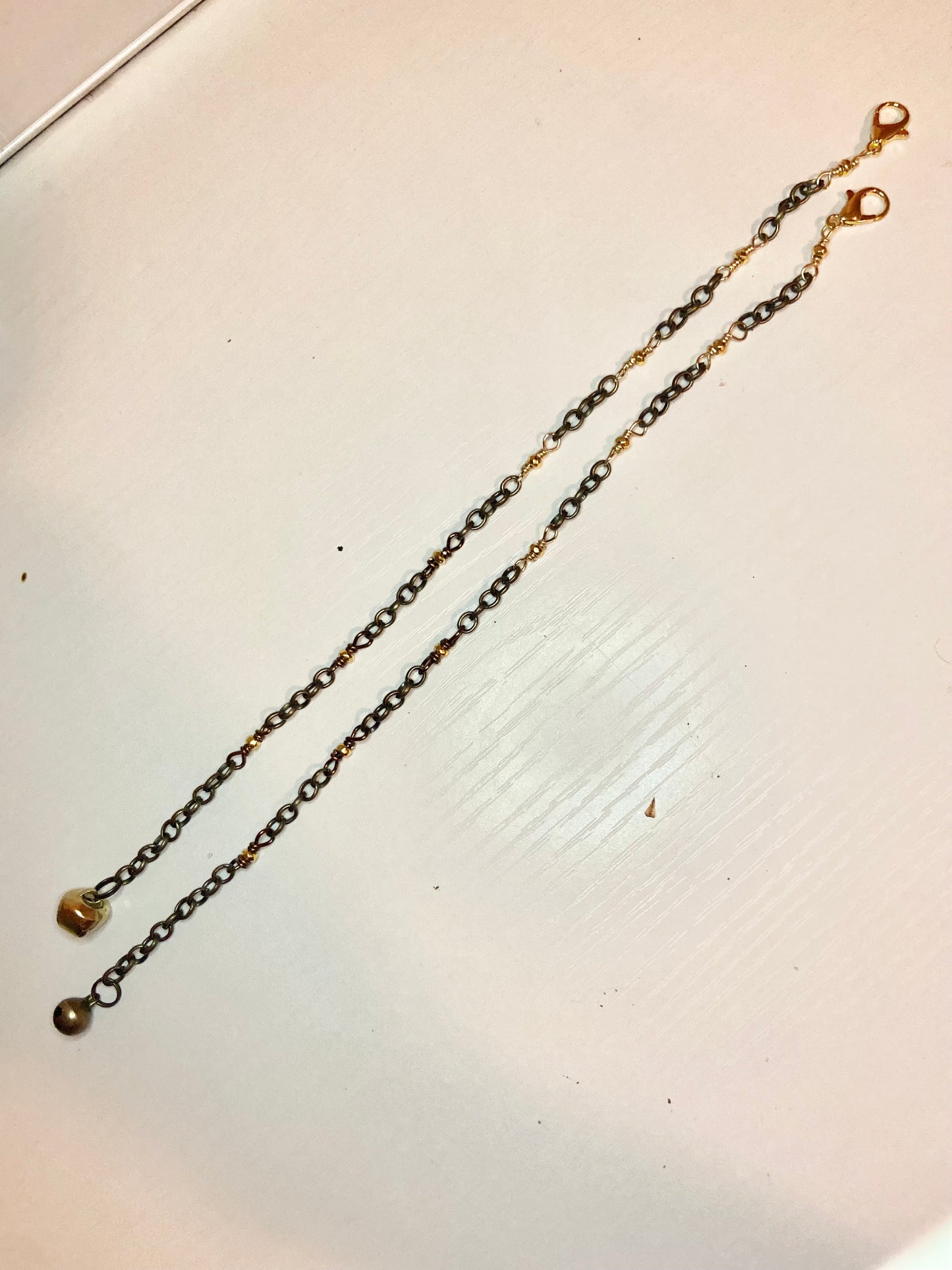 Matching Gold Hematite Anklet and Cat Collar