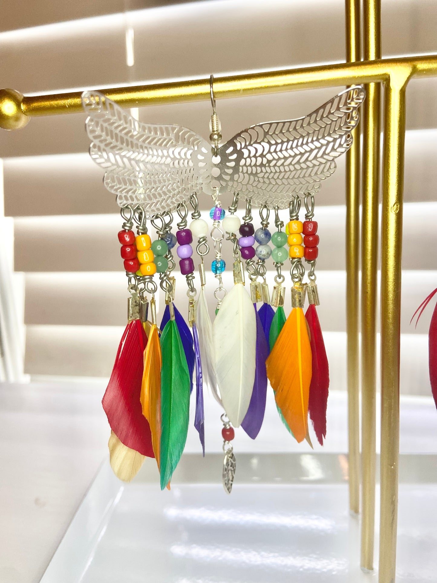 Rainbow Phoenix Rising Earrings