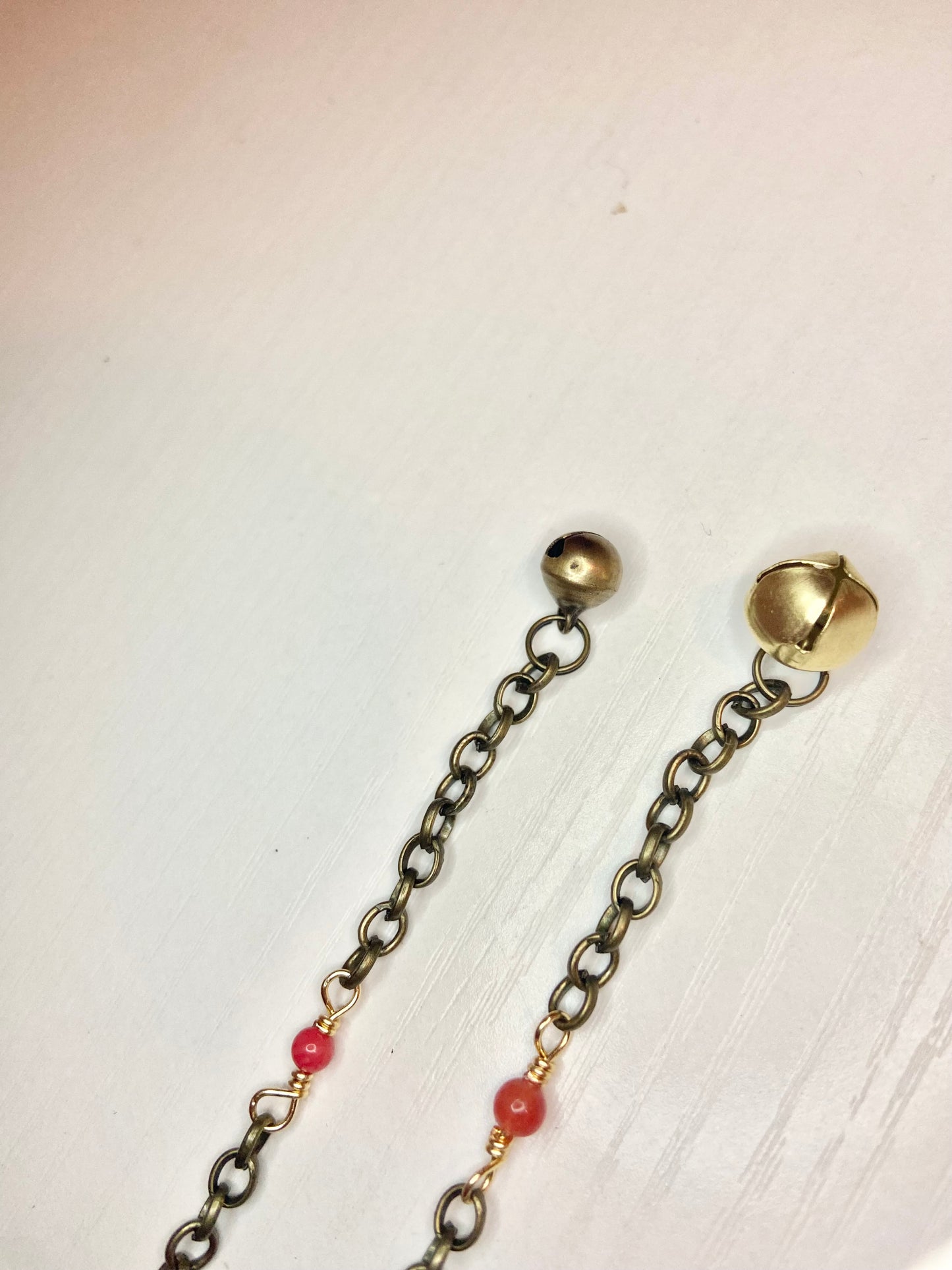 Matching Coral Anklet and Cat Collar