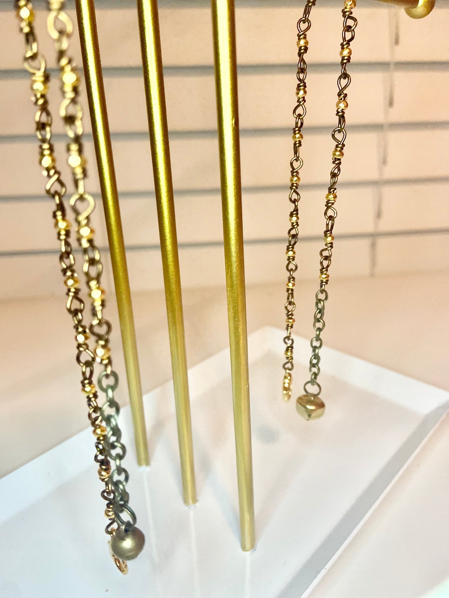 Matching Gold Hematite Anklet and Cat Collar