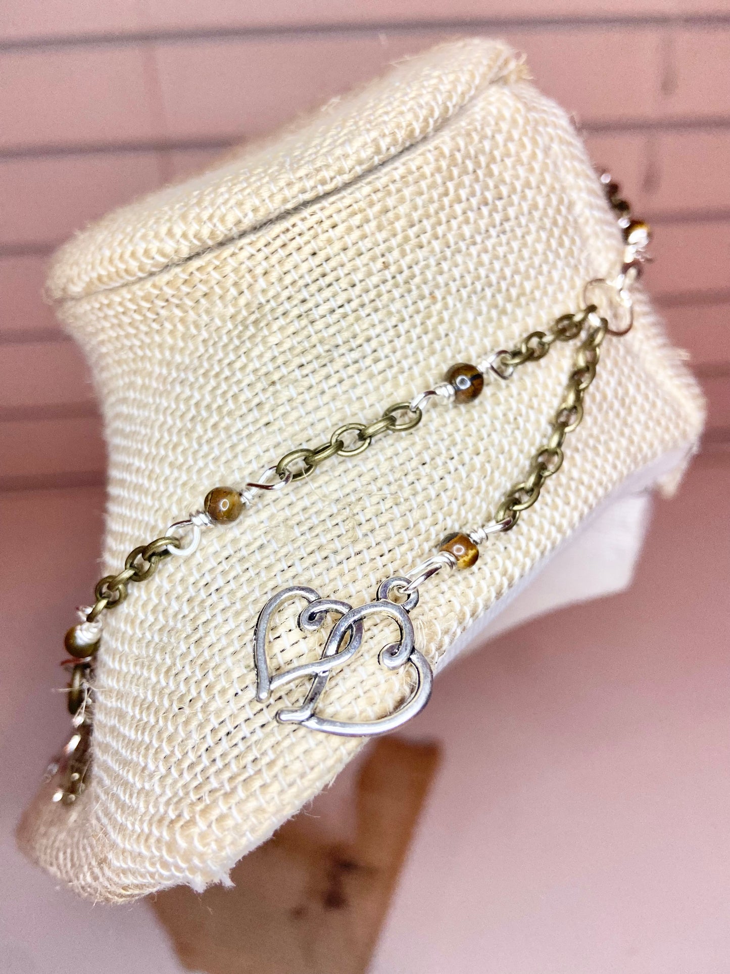 Tiger Eye Charm Choker