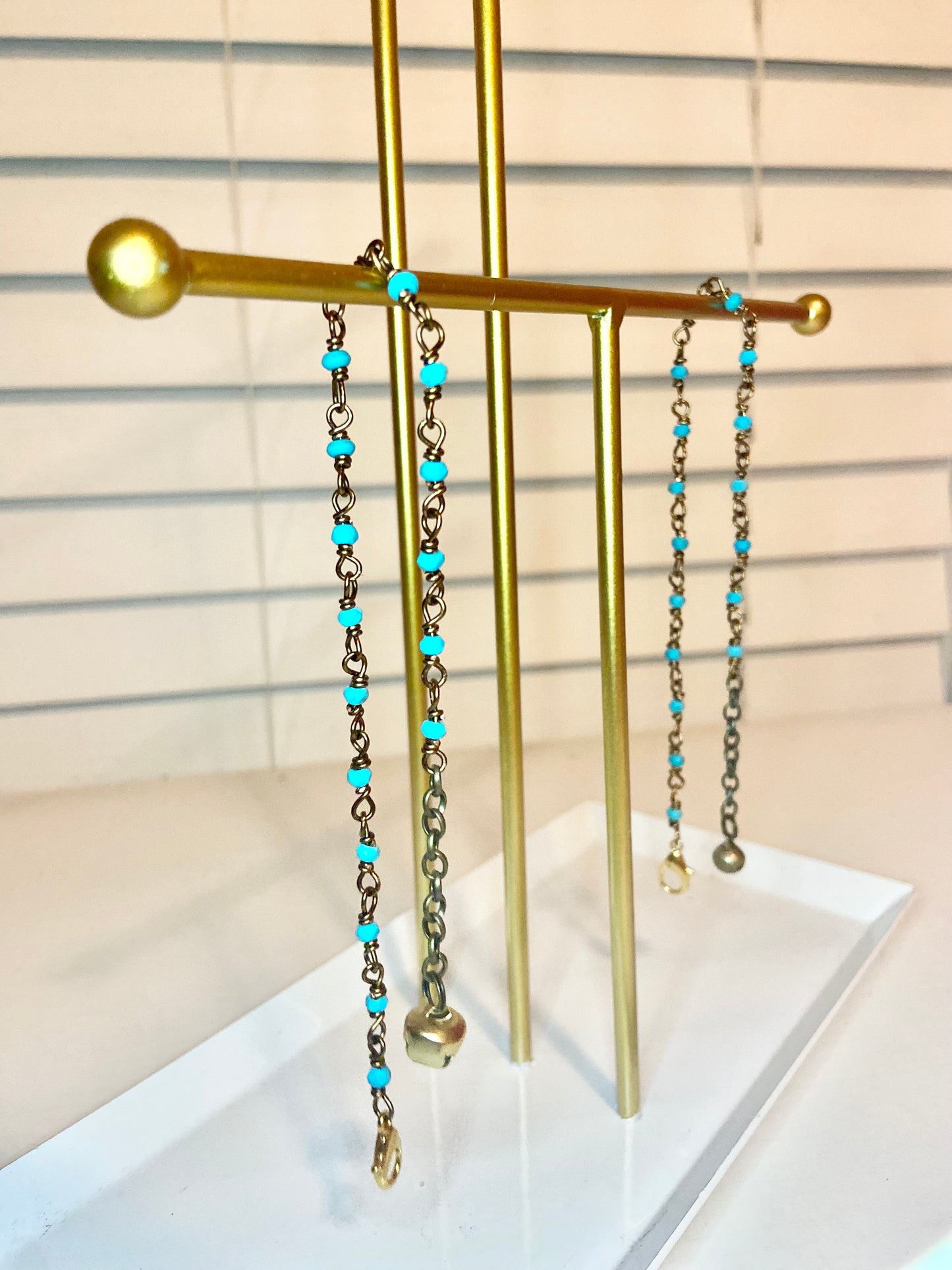 Matching Turquoise Anklet and Cat Collar