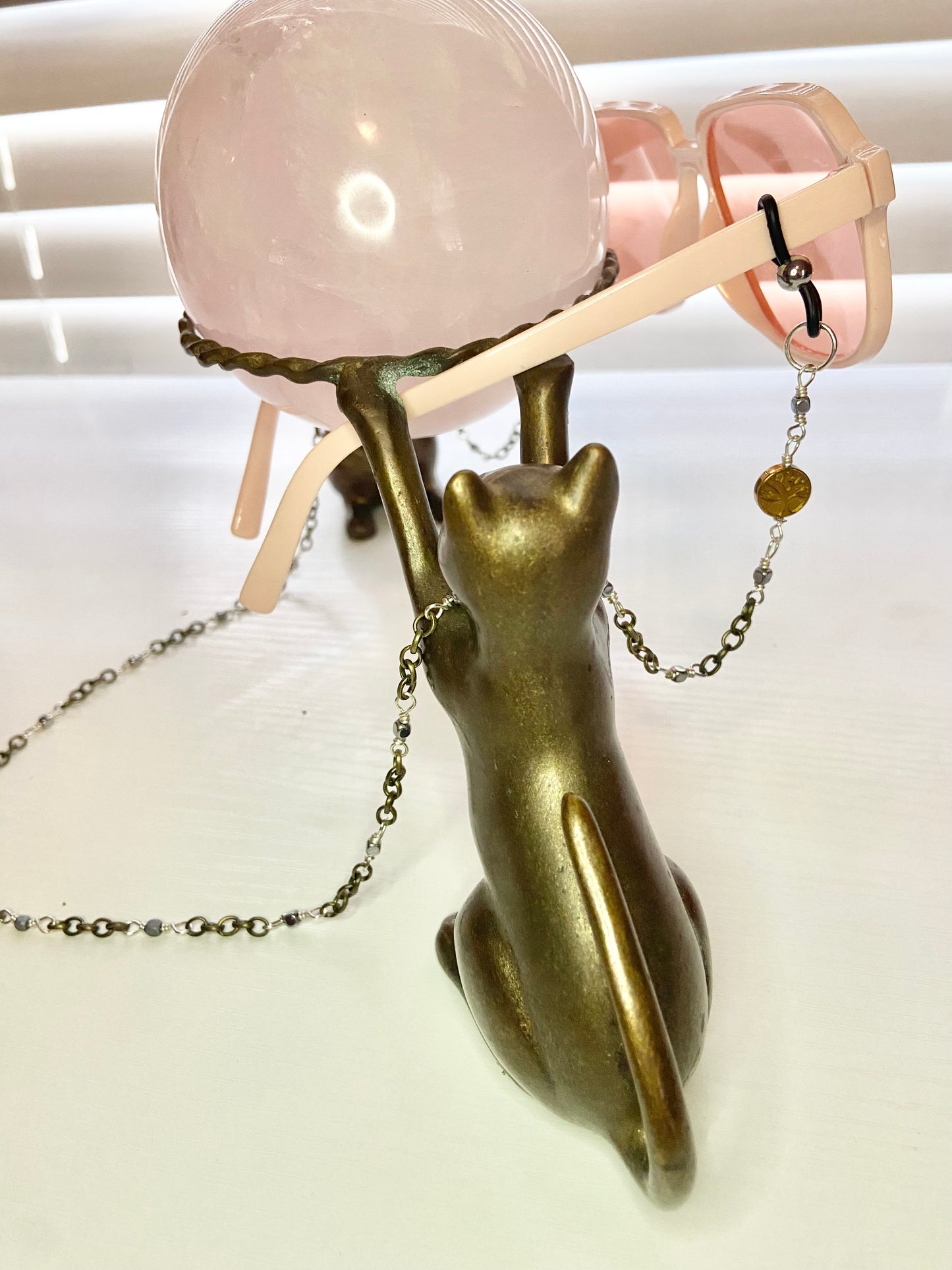 Simple Hematite Tree of Life Lanyard