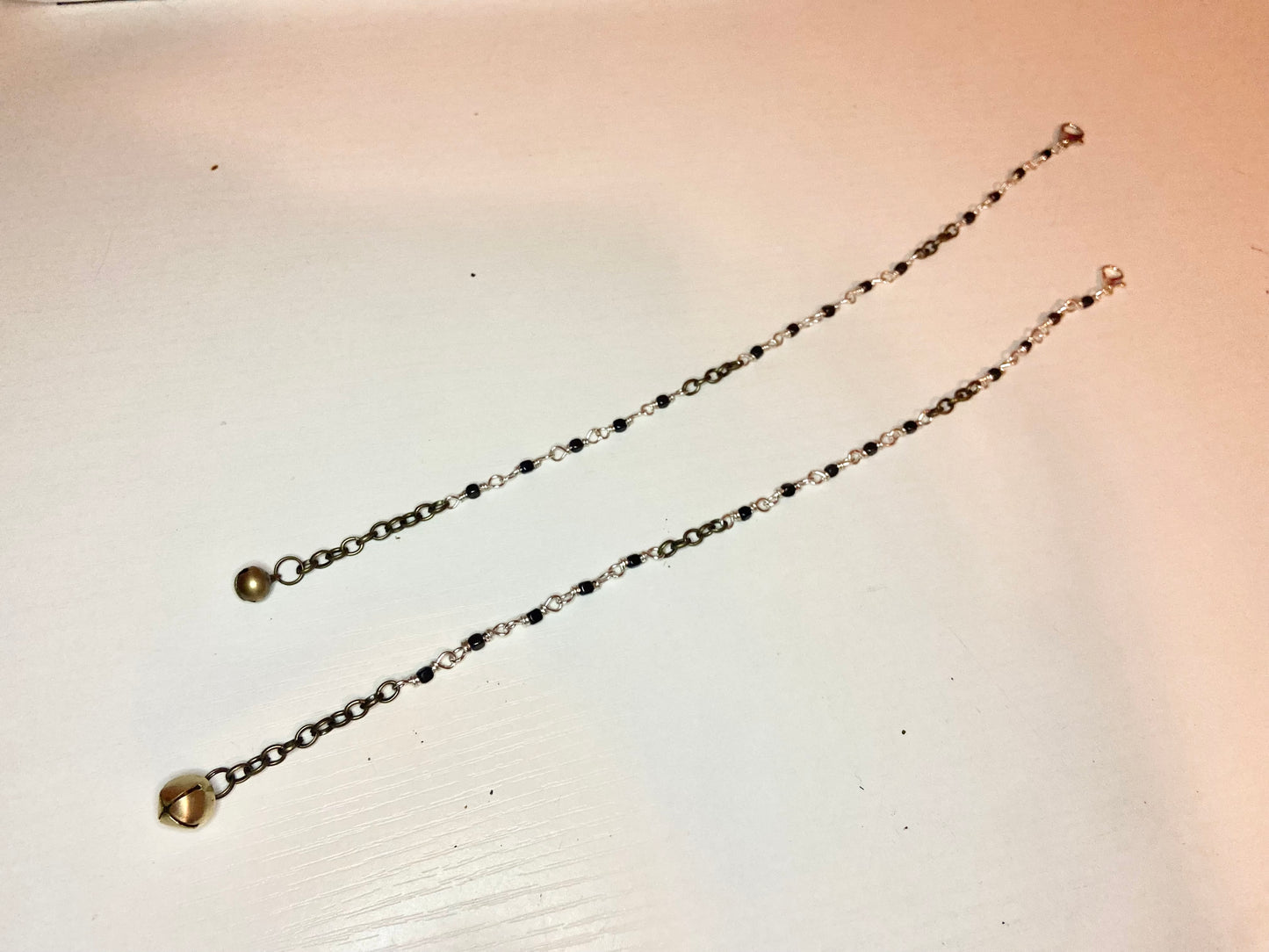 Matching Hematite Anklet and Cat Collar