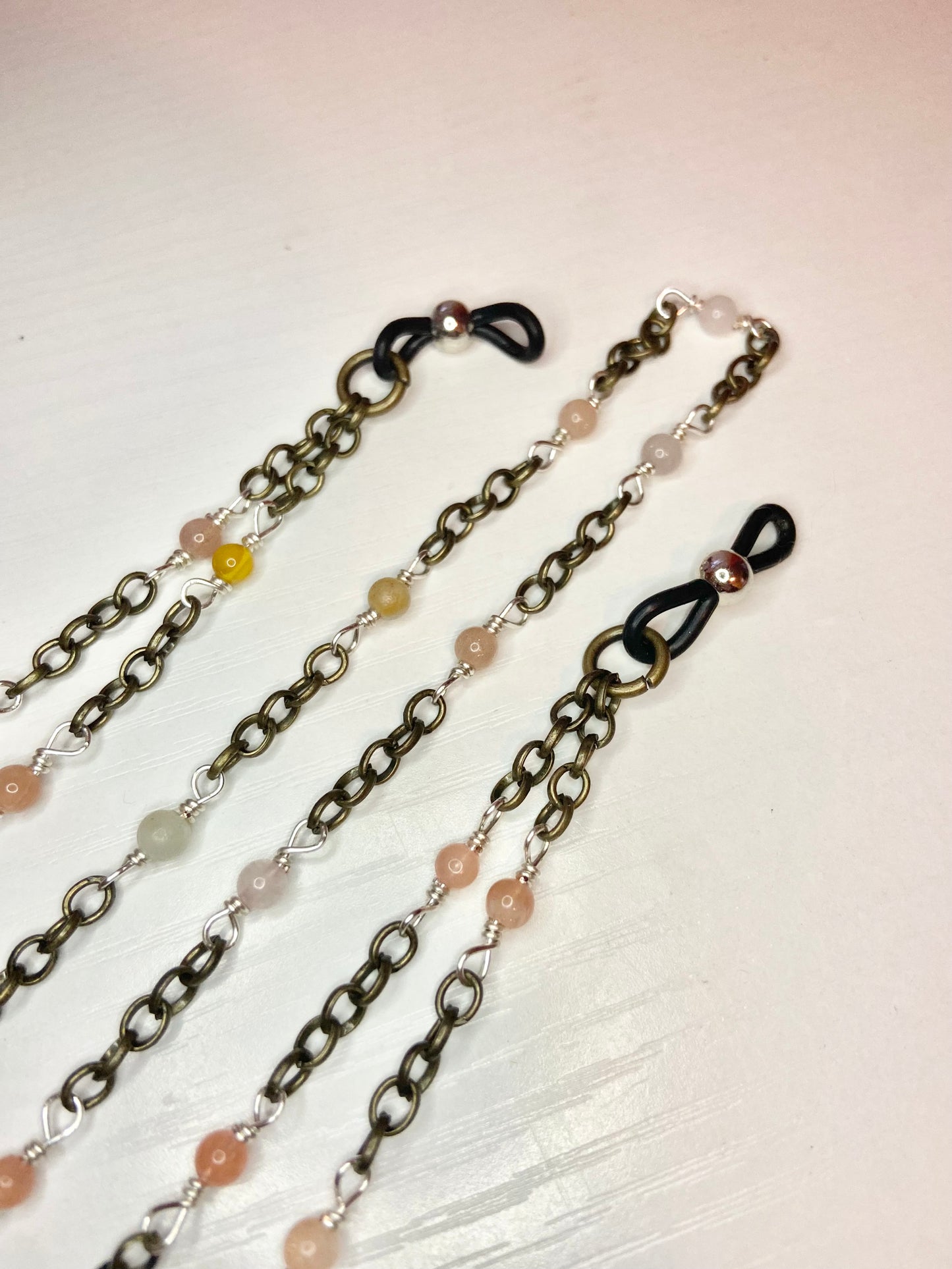 Rose Quartz Evil Eye Lanyard