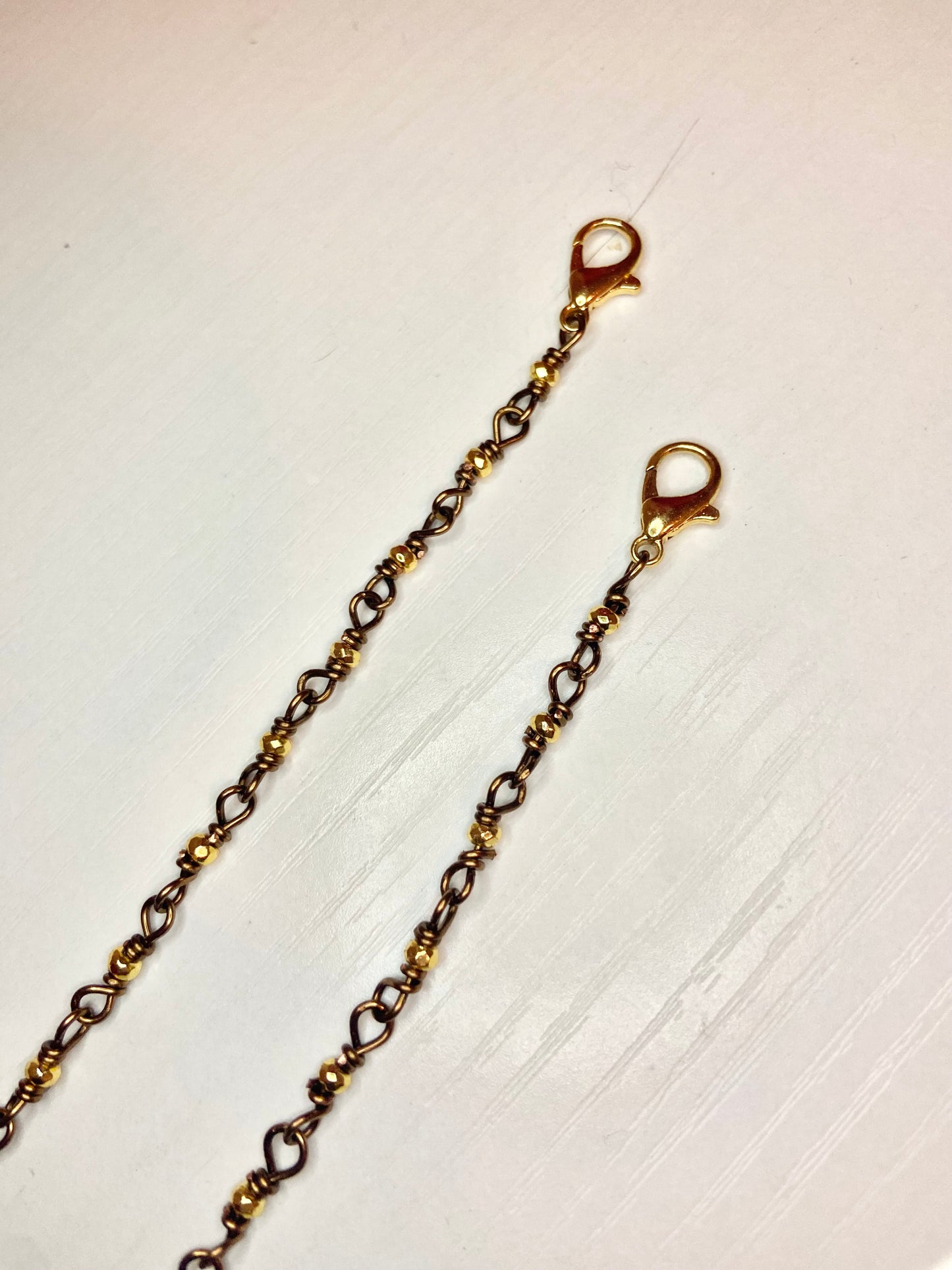 Matching Gold Hematite Anklet and Cat Collar