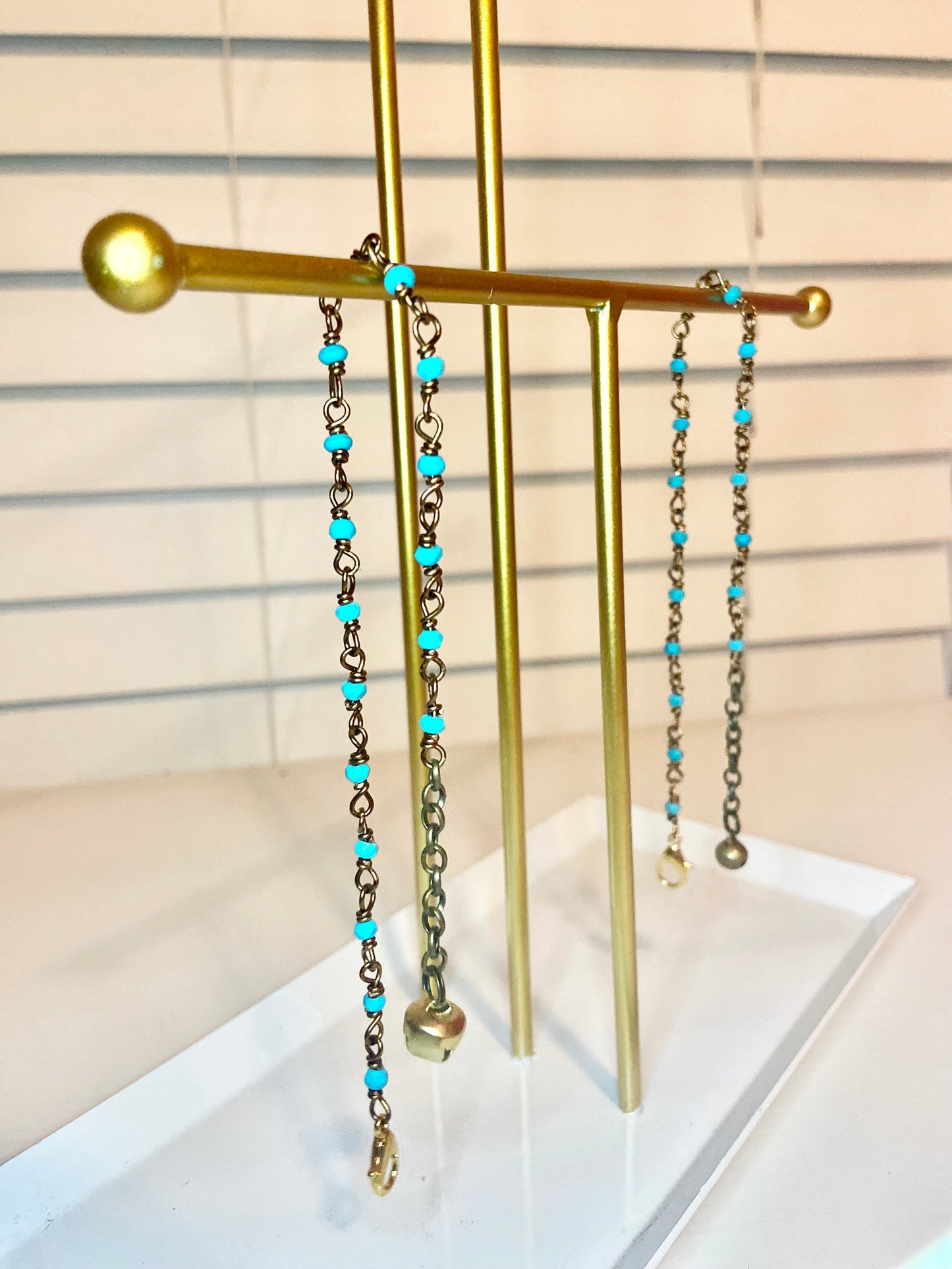 Matching Turquoise Anklet and Cat Collar