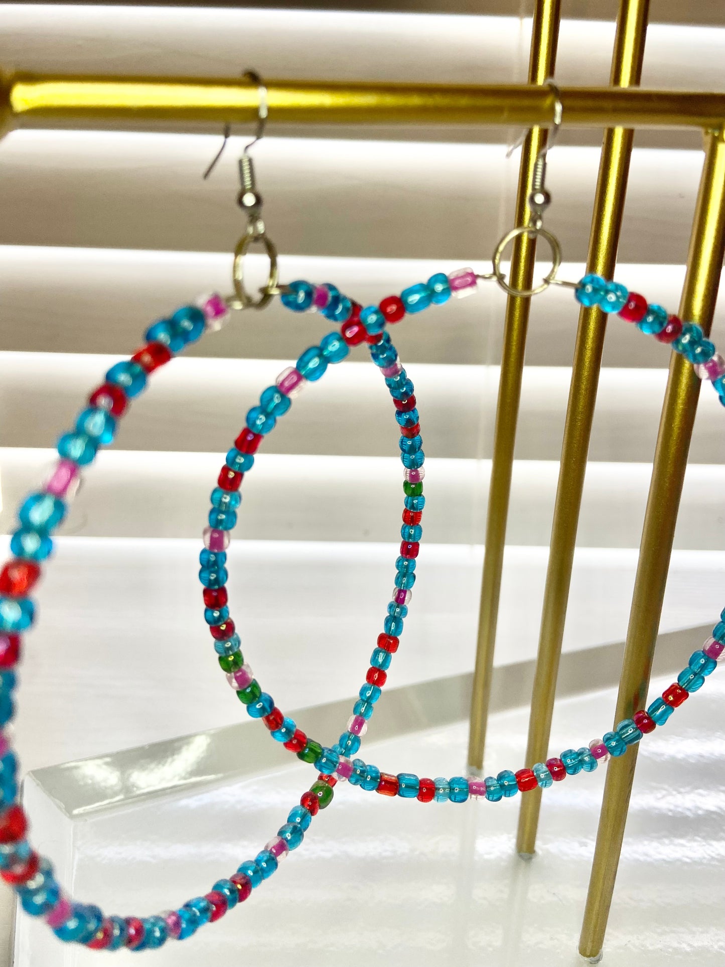 Blue and Colorful Mary Hoops