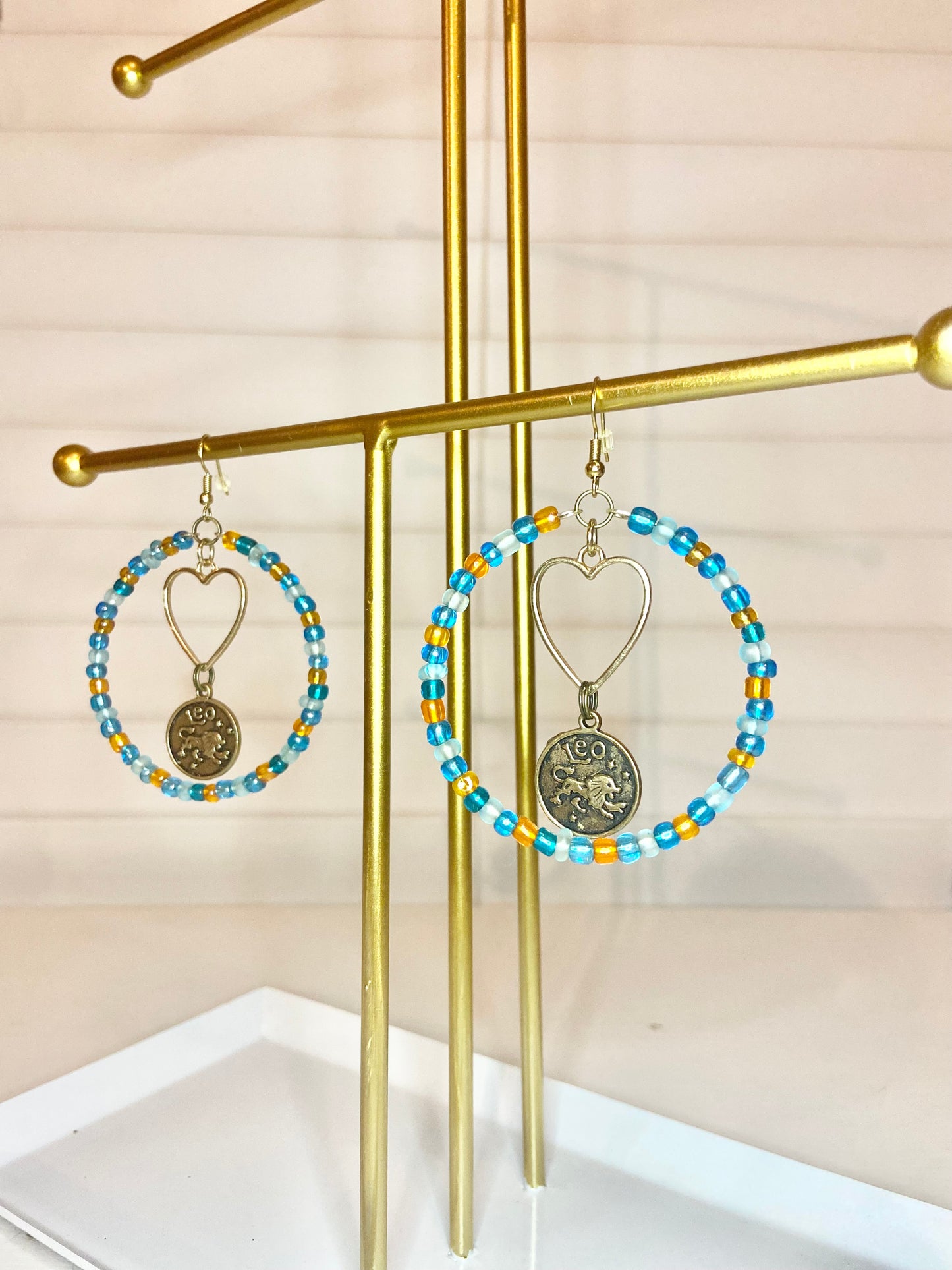 Blue and Yellow Leo Hoop