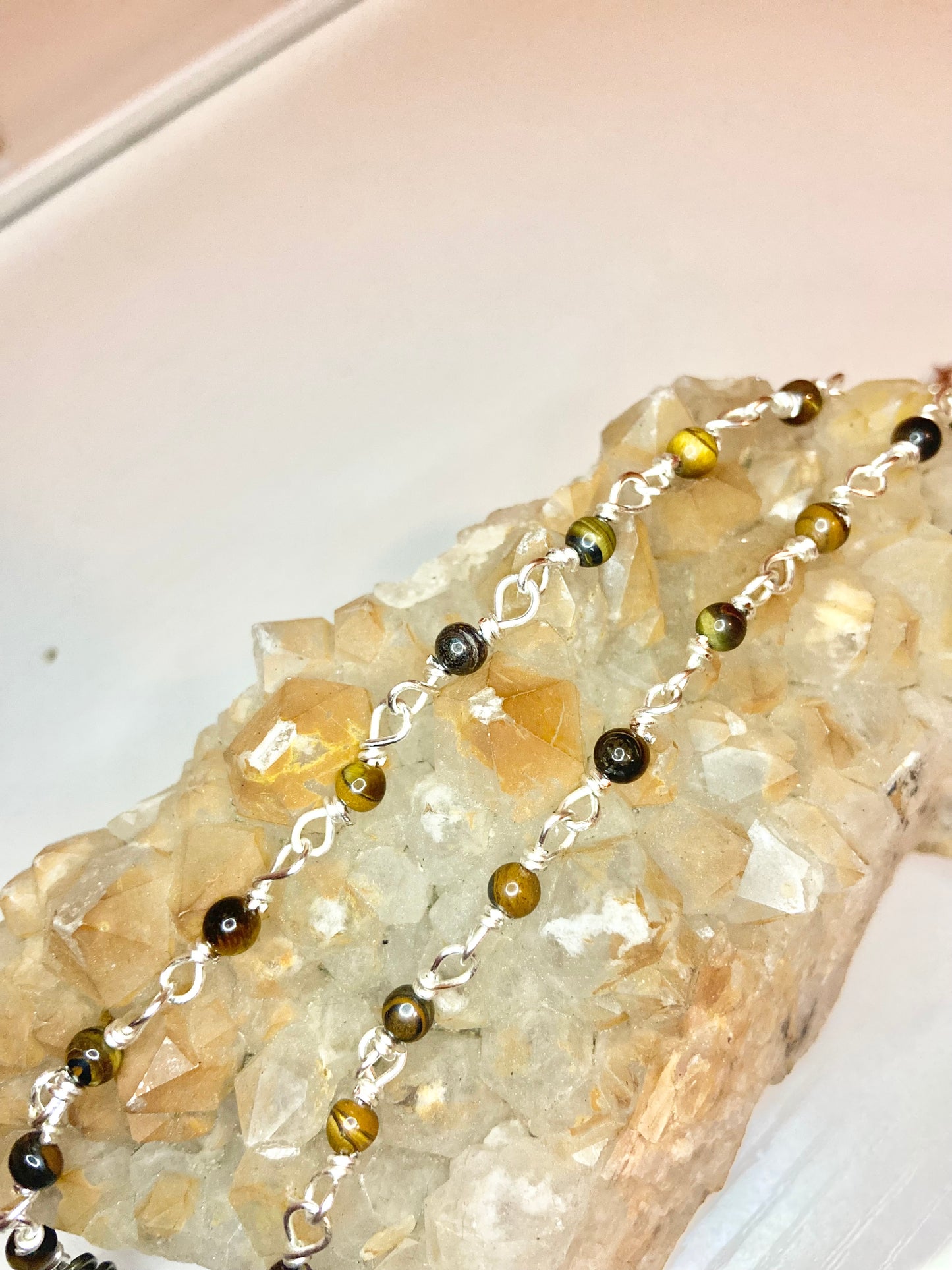 Matching Tiger Eye Anklet and Cat Collar