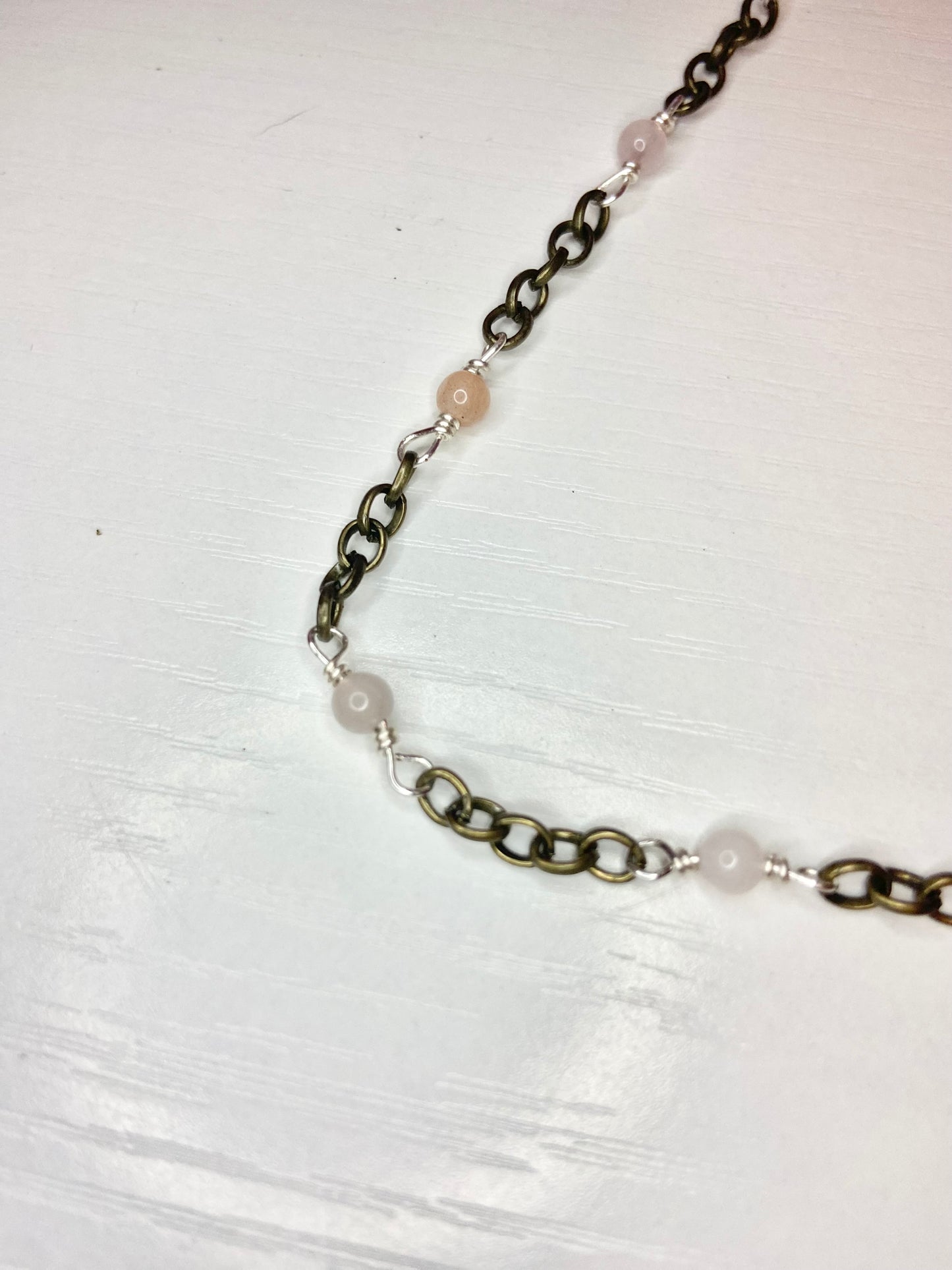 Rose Quartz Evil Eye Lanyard