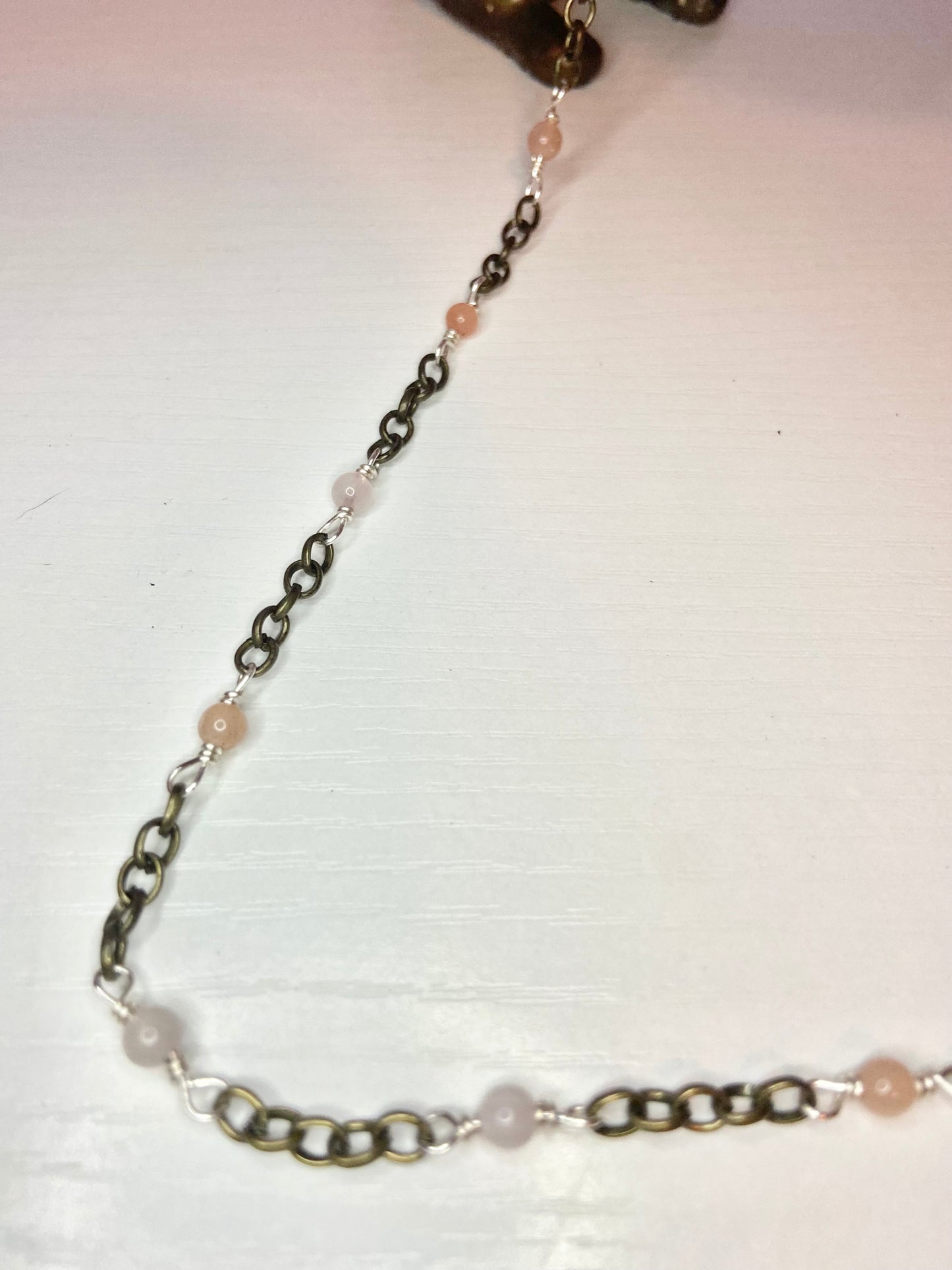 Rose Quartz Evil Eye Lanyard
