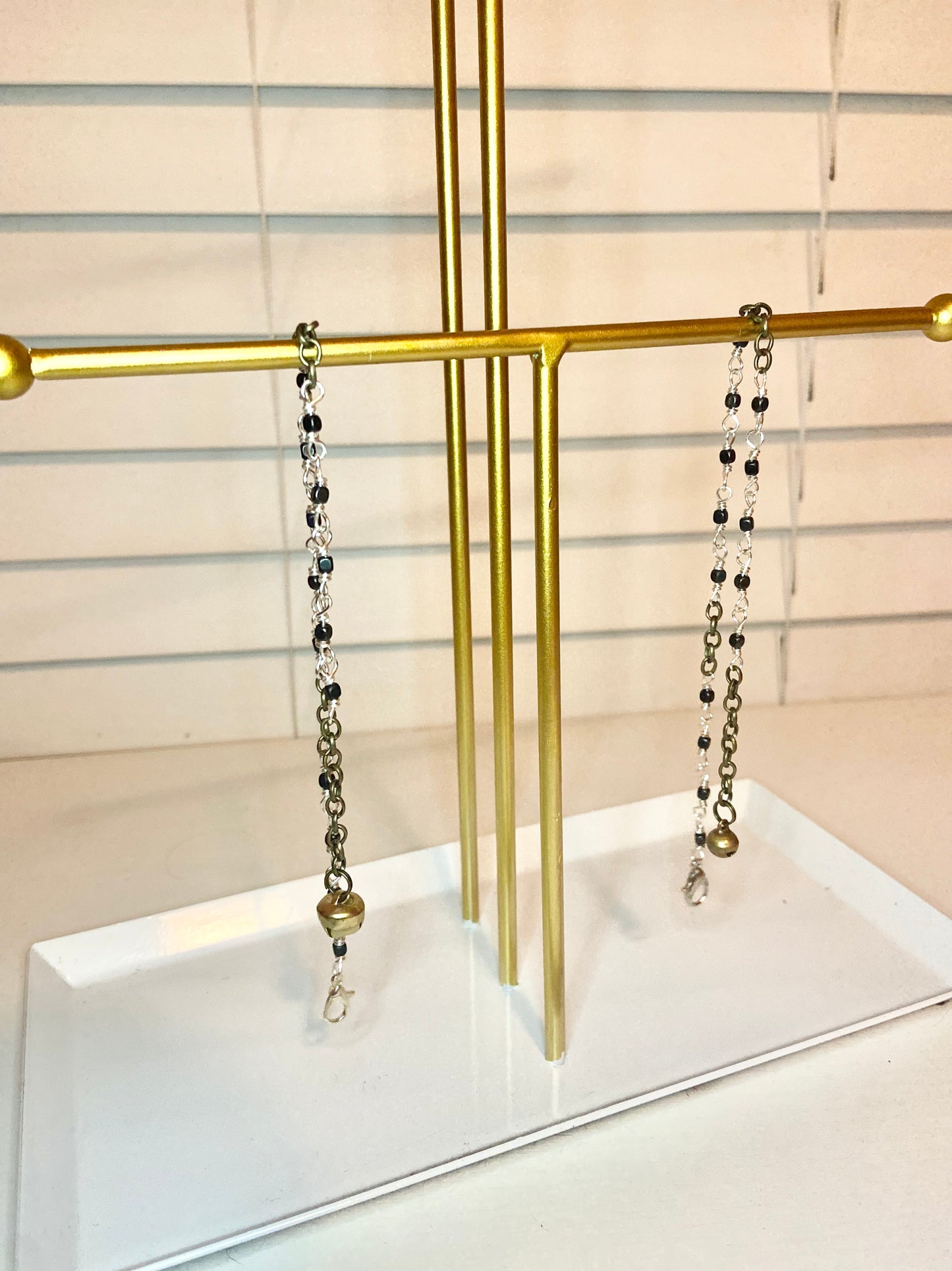 Matching Hematite Anklet and Cat Collar