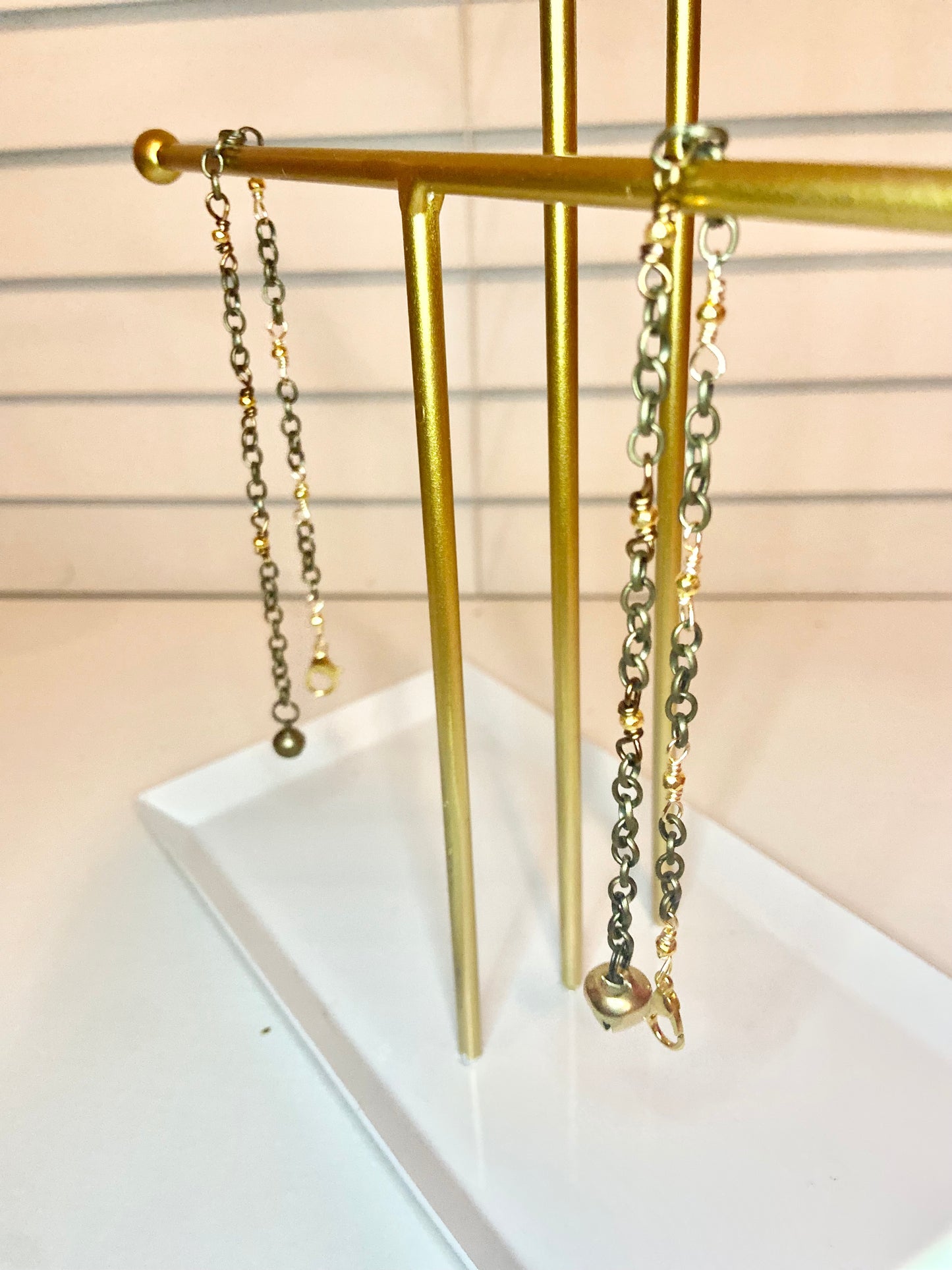 Matching Gold Hematite Anklet and Cat Collar