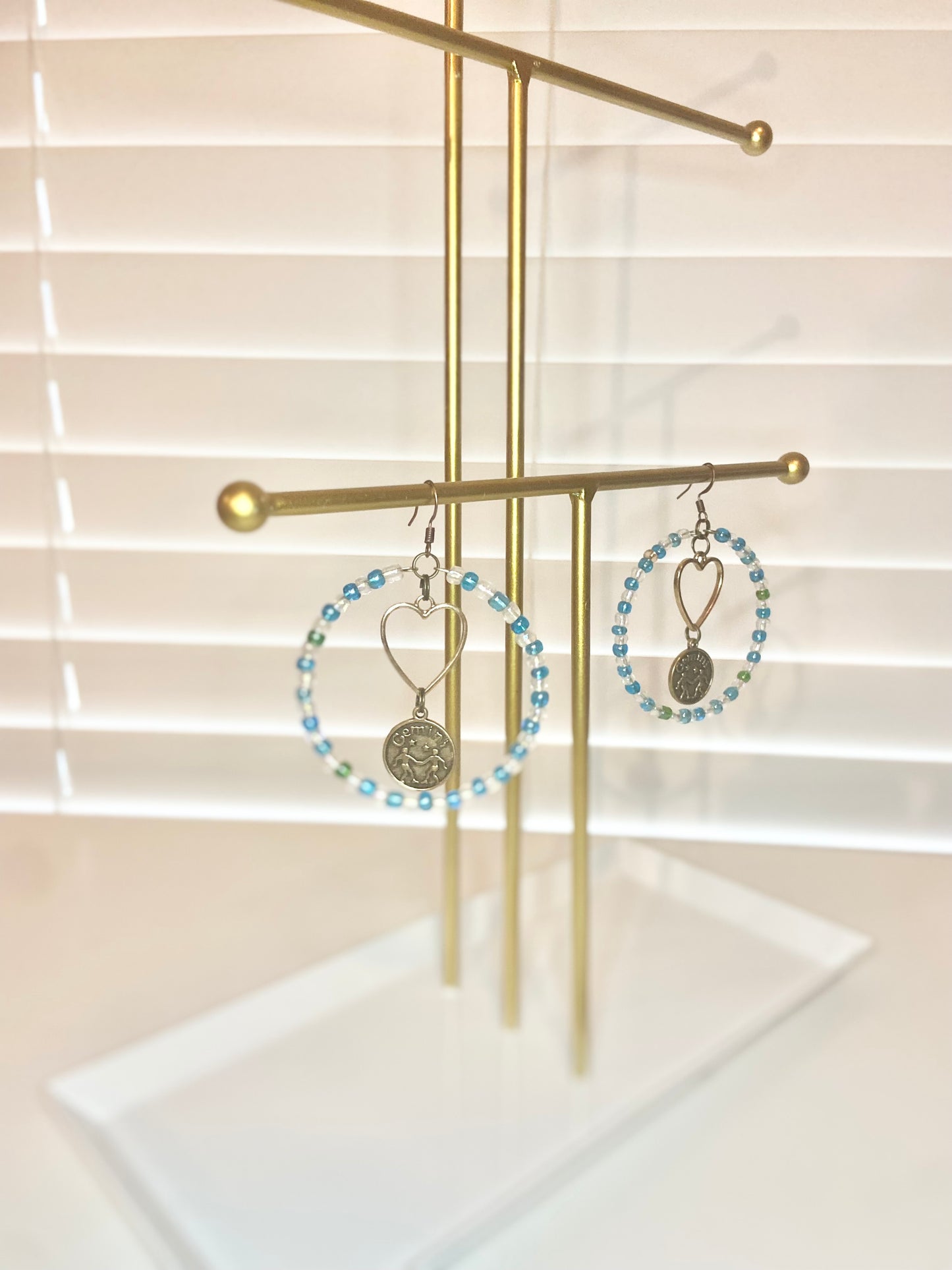 Blue and White Gemini Hoop