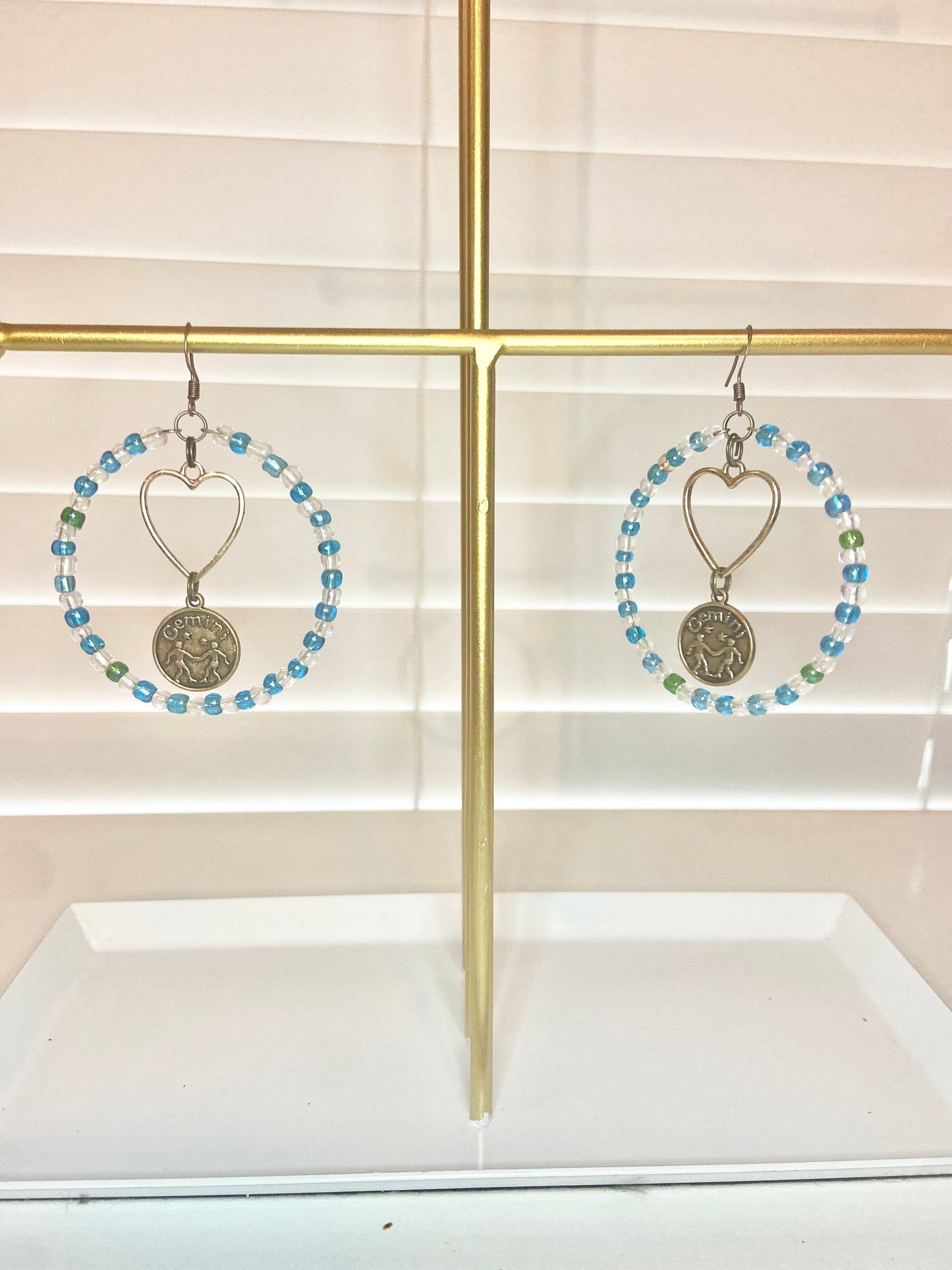 Blue and White Gemini Hoop