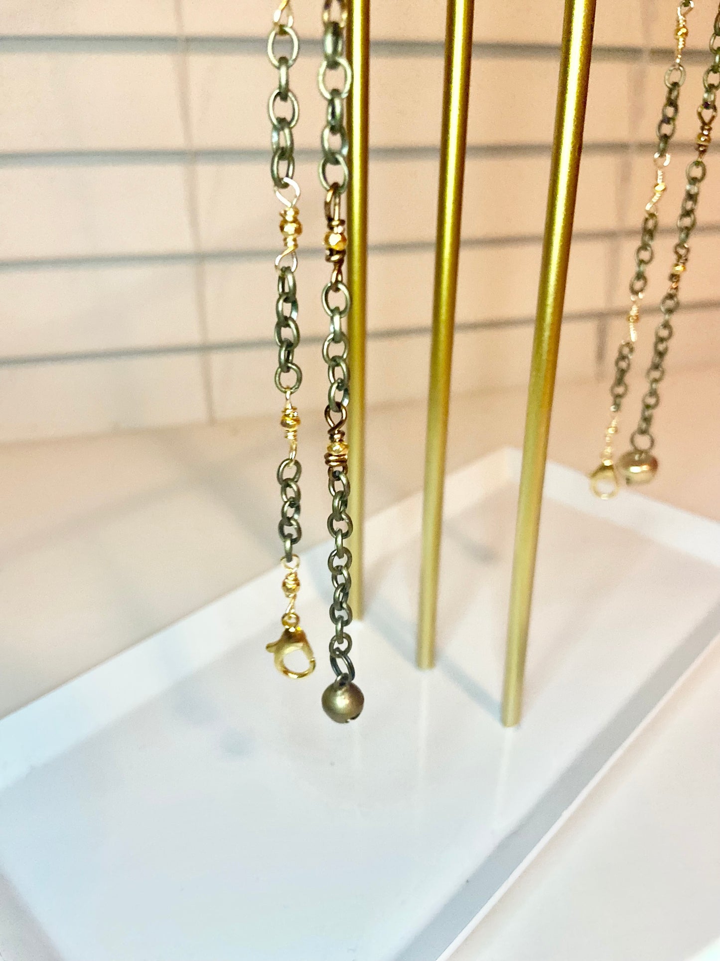 Matching Gold Hematite Anklet and Cat Collar