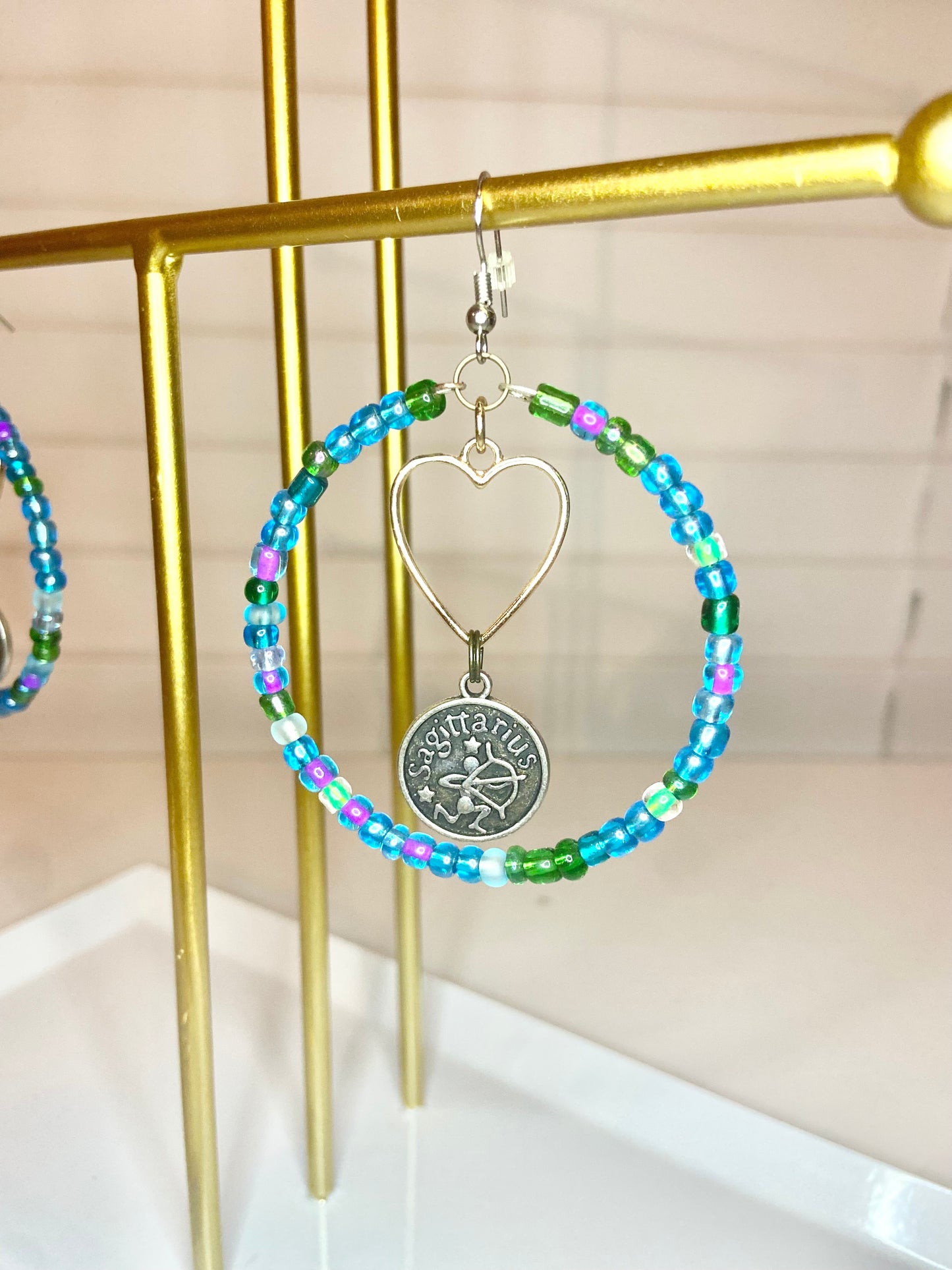 Cool Colored Sagitareous Earrings