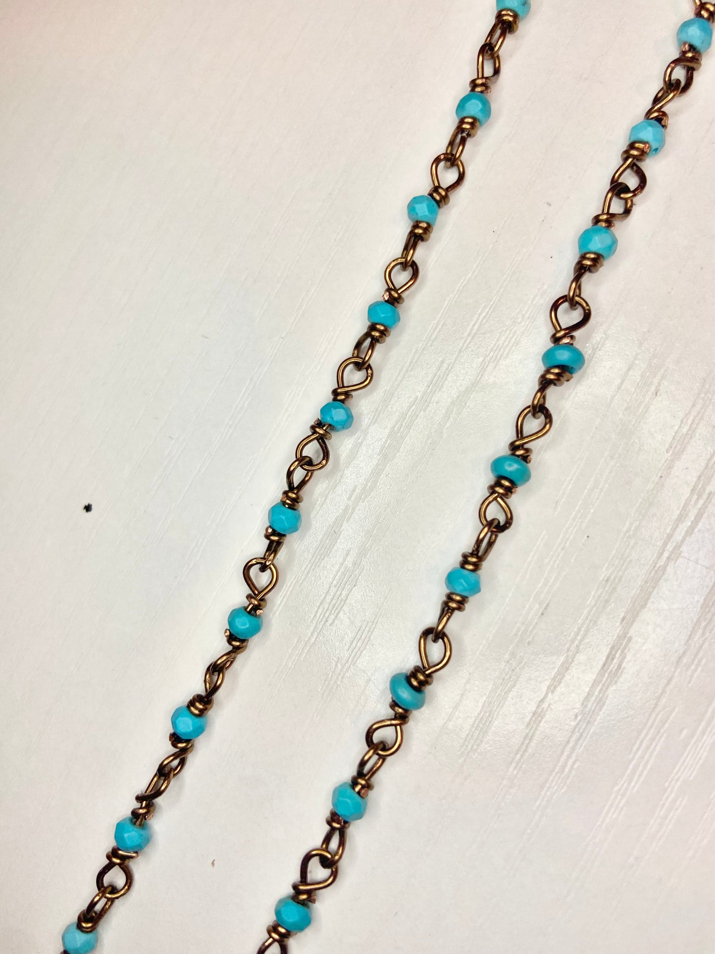 Matching Turquoise Anklet and Cat Collar