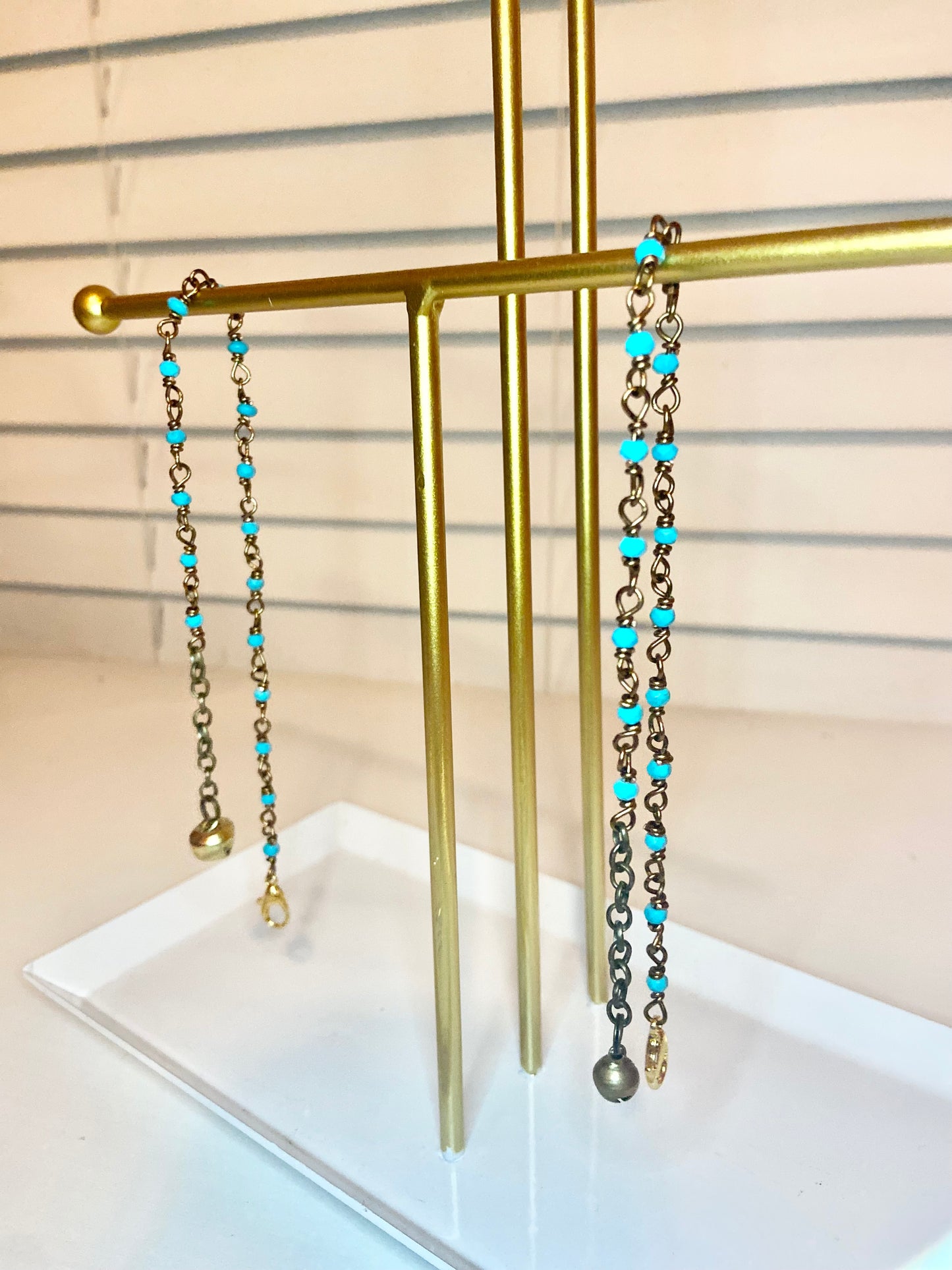 Matching Turquoise Anklet and Cat Collar