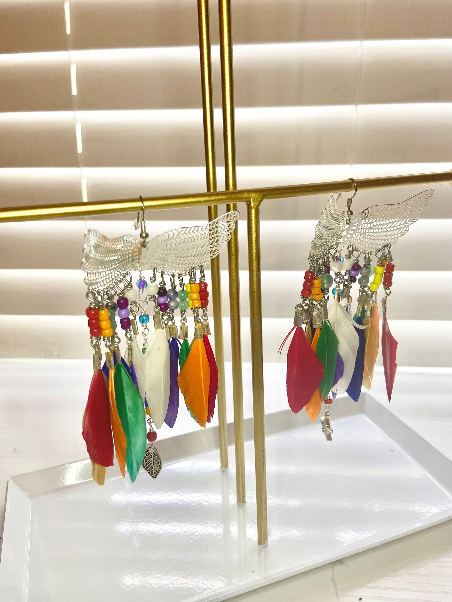 Rainbow Phoenix Rising Earrings
