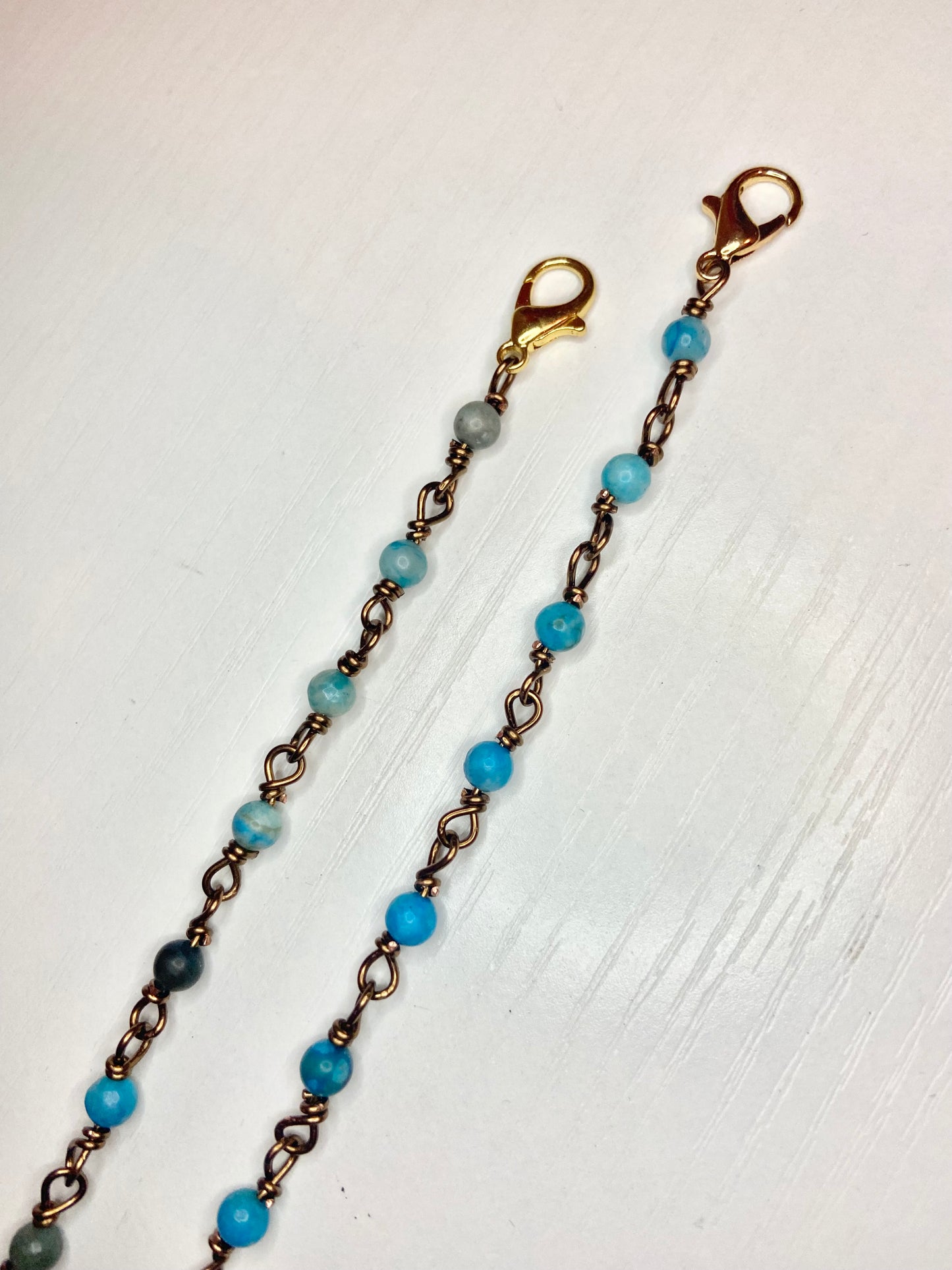 Matching Turquoise Anklet and Cat Collar