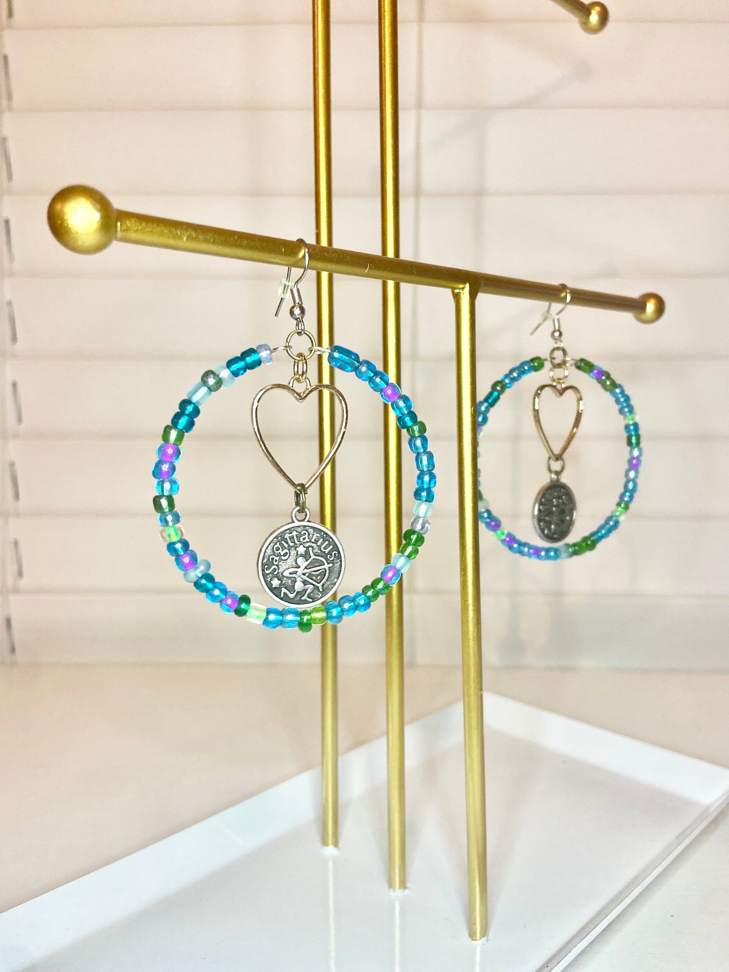 Cool Colored Sagitareous Earrings