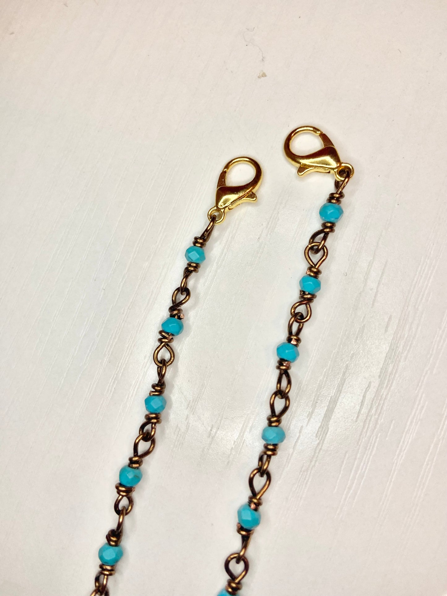 Matching Turquoise Anklet and Cat Collar